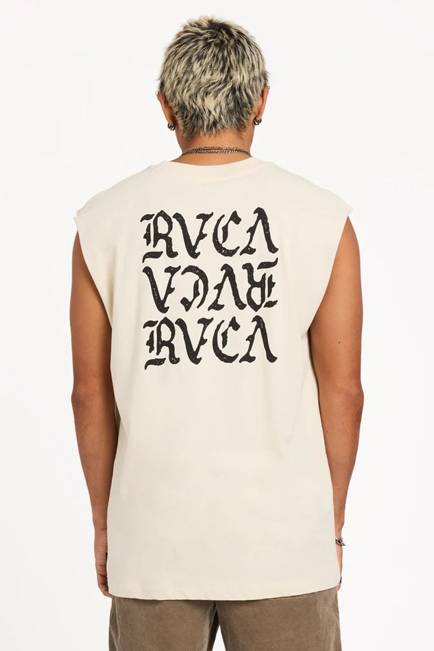RVCA Stacked Muscle Silver Bleach