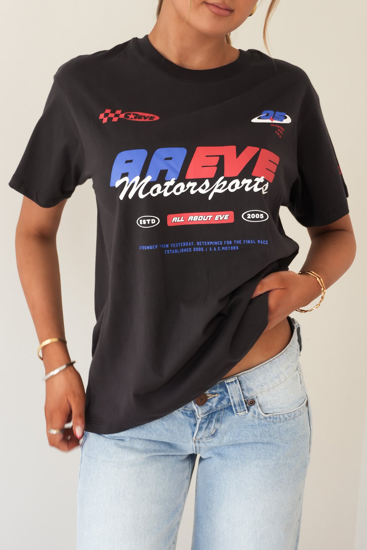 Race Day Relaxed Tee Faded Black