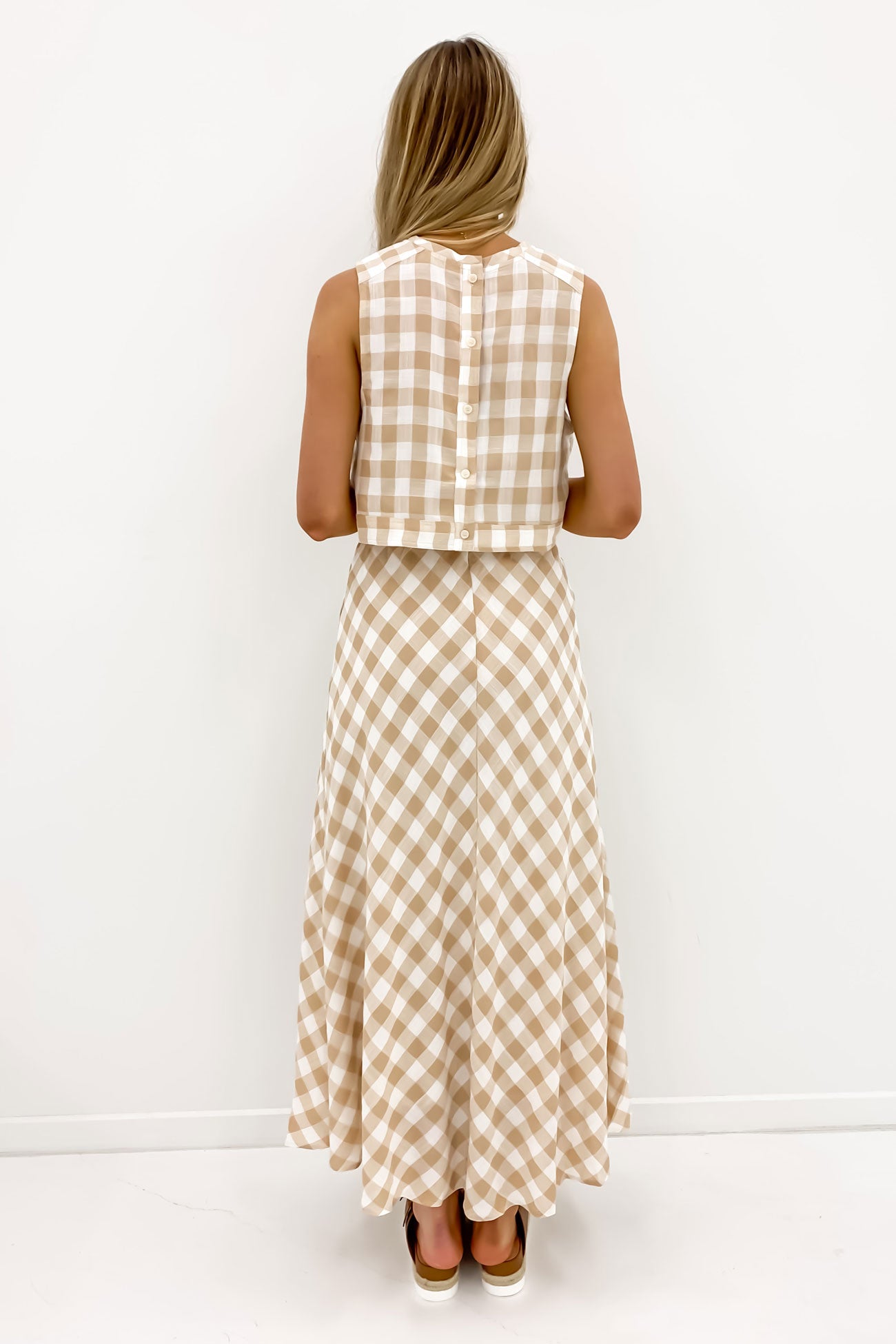 Raine Set Beige Gingham