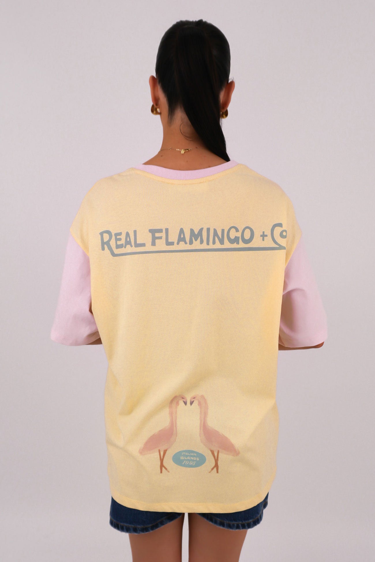 Real Flamingo Tee Lemon
