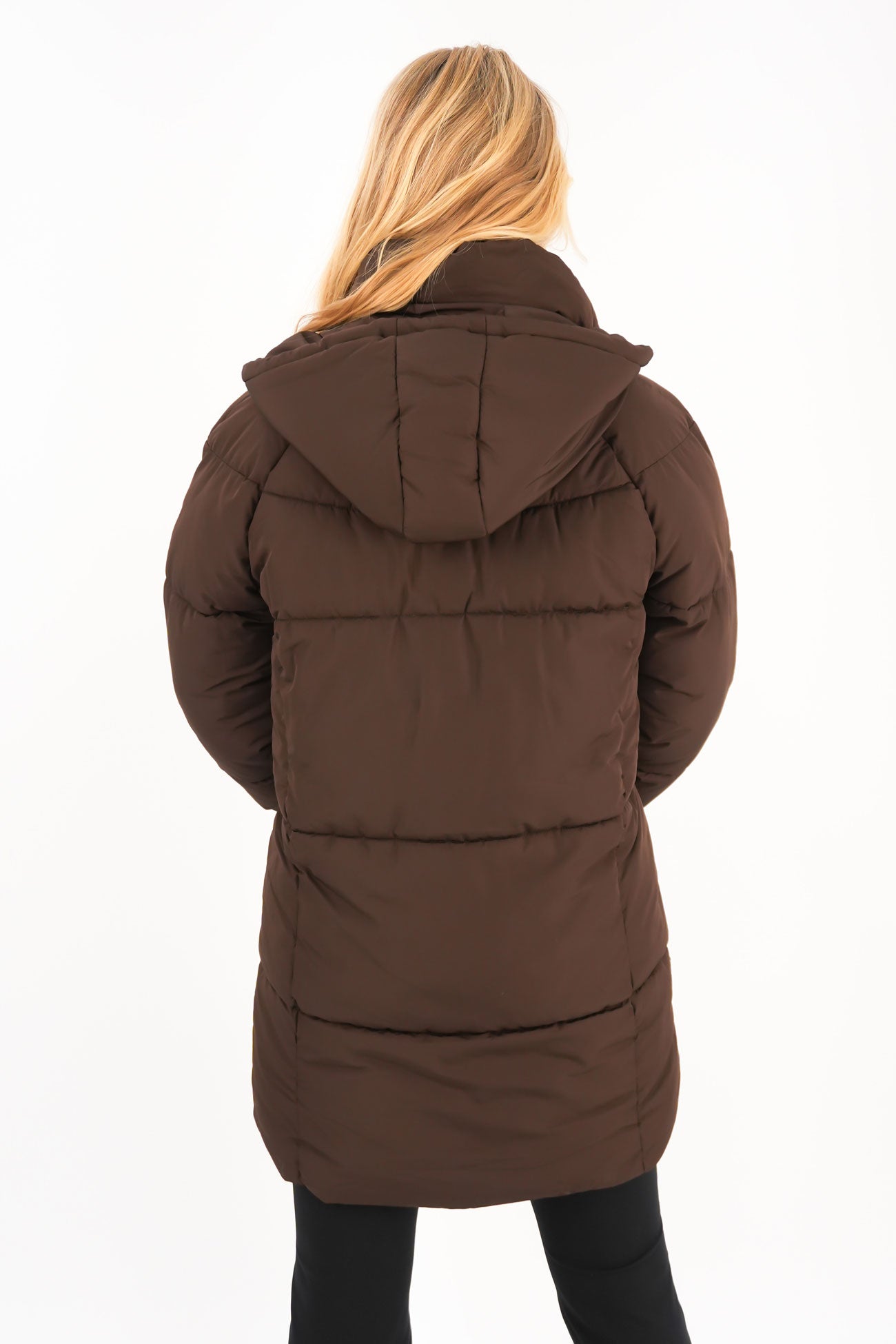 Remi Luxe Midi Puffer Brown