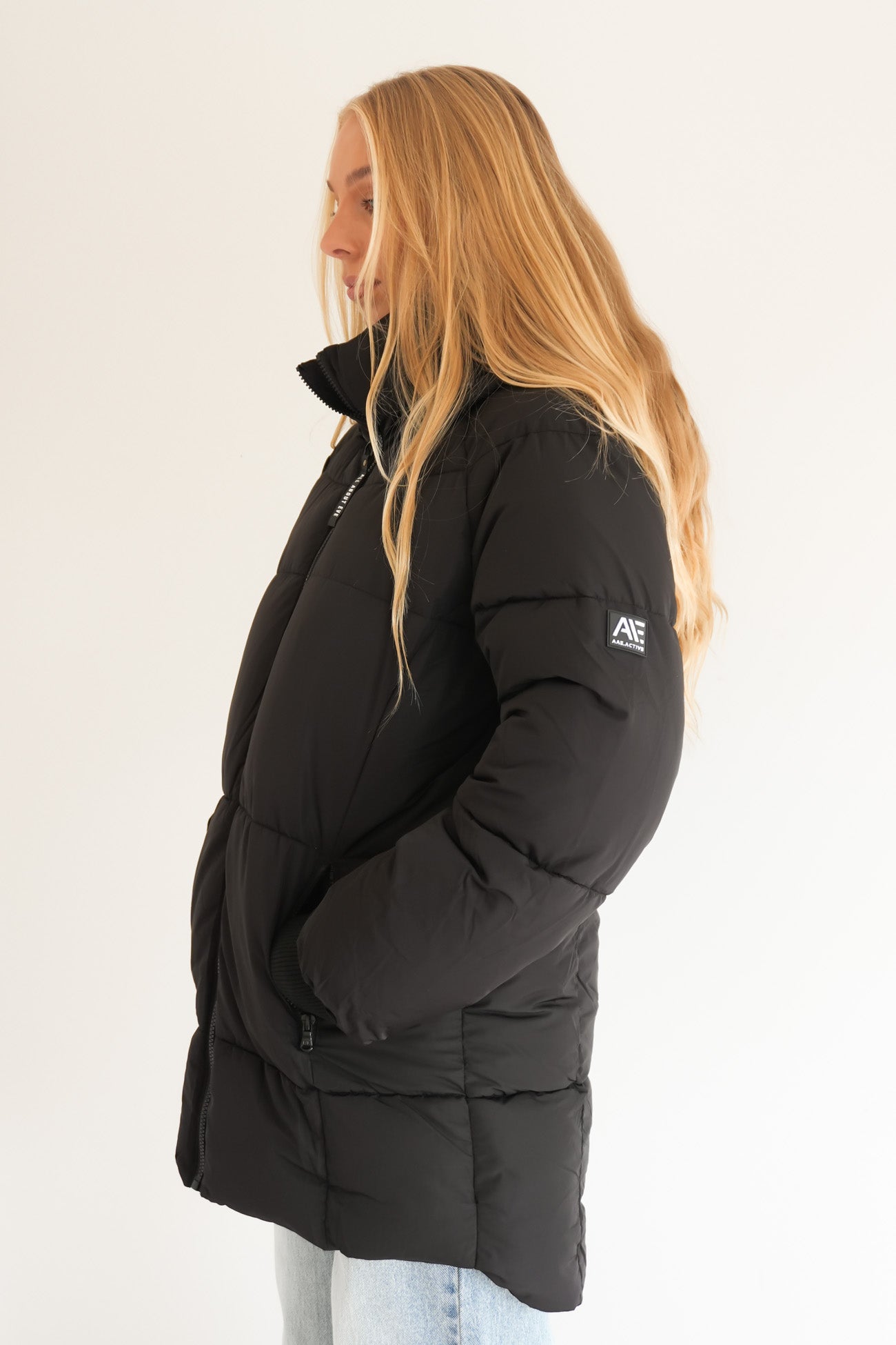Remi Luxe Midi Puffer Black