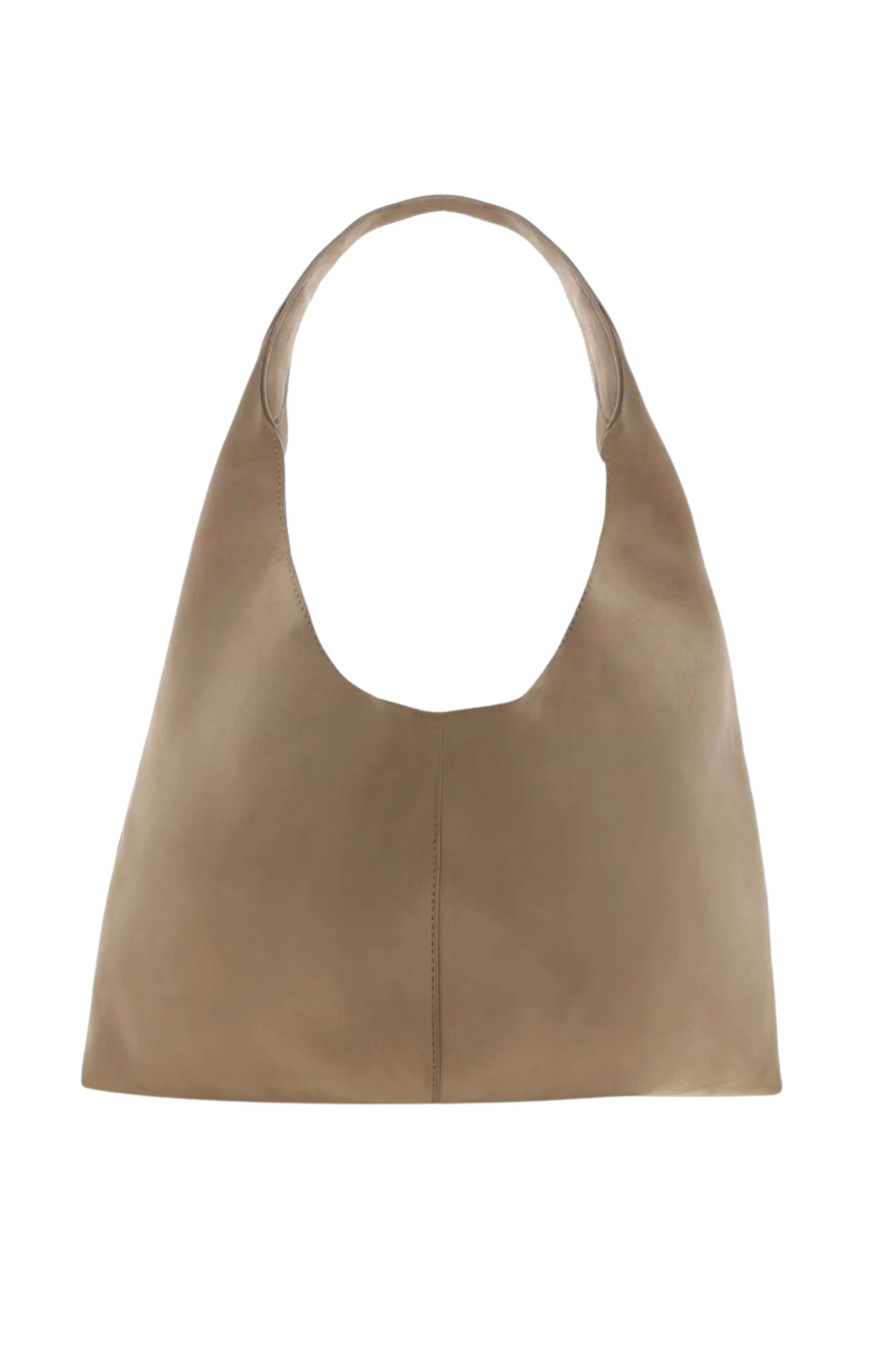 Remi Shoulder Bag Stone Suede