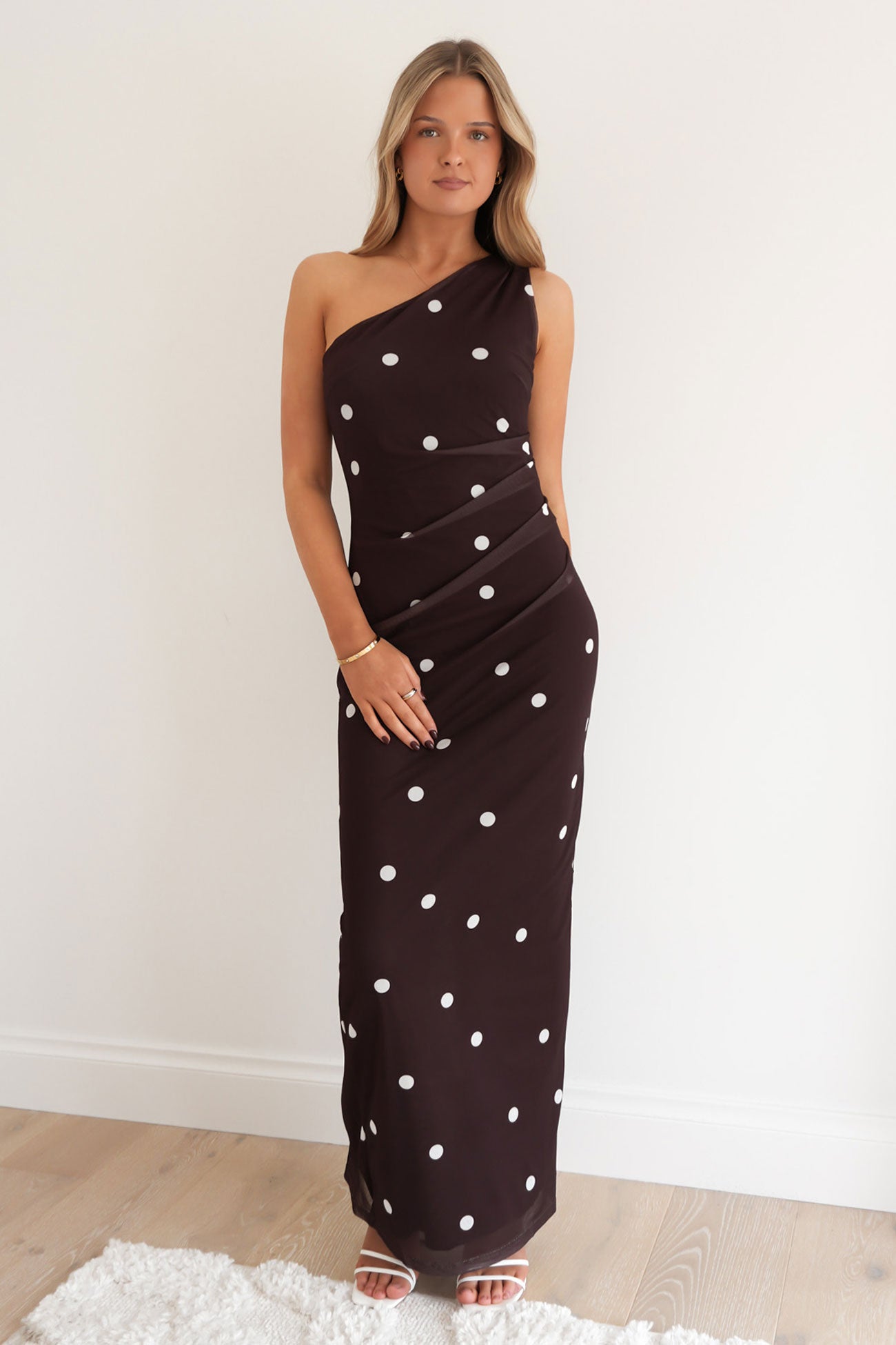 Remira Maxi Dress Chocolate Polka Dot