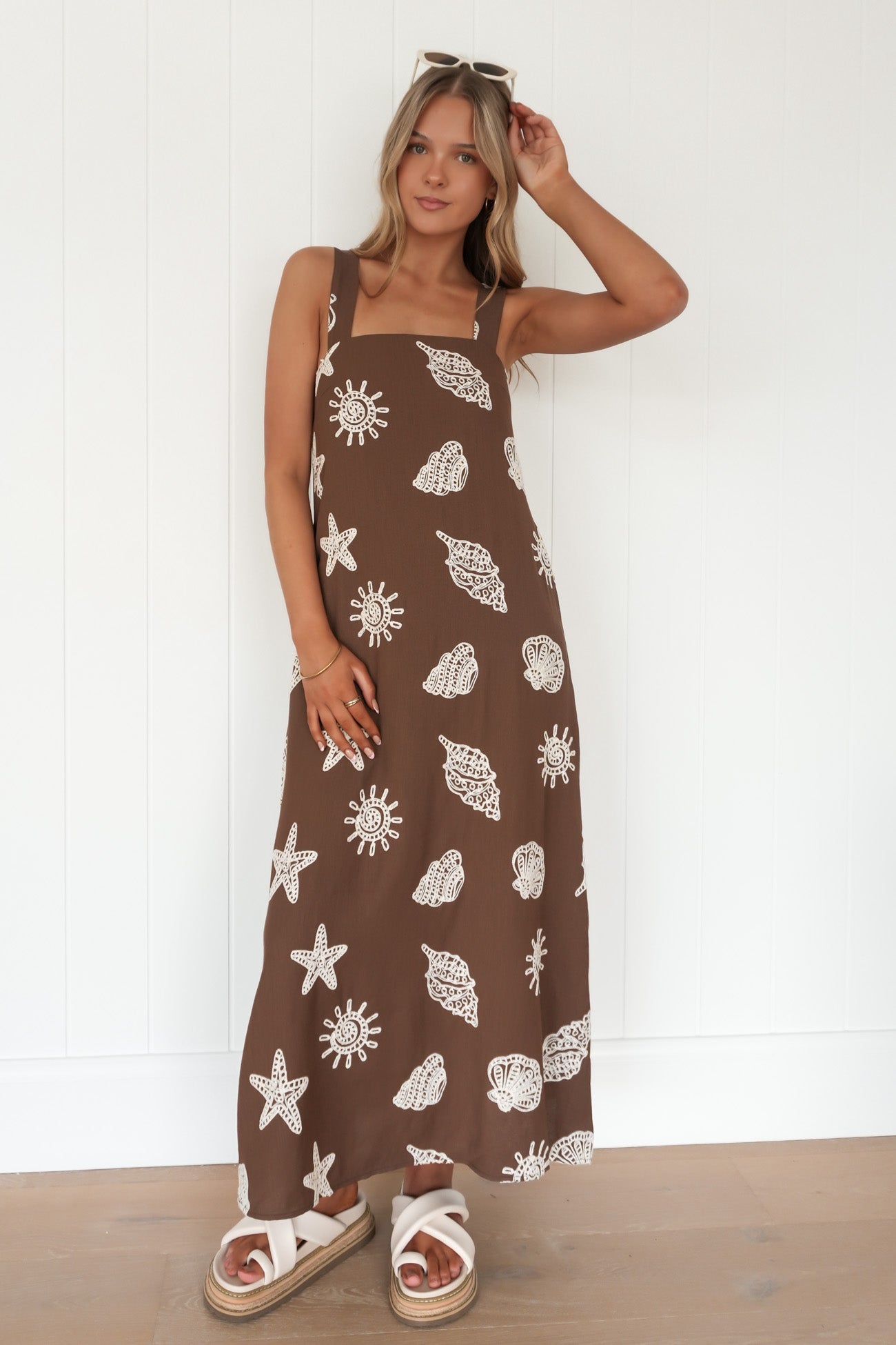 Remmi Maxi Dress Coffee Seaside Stitch