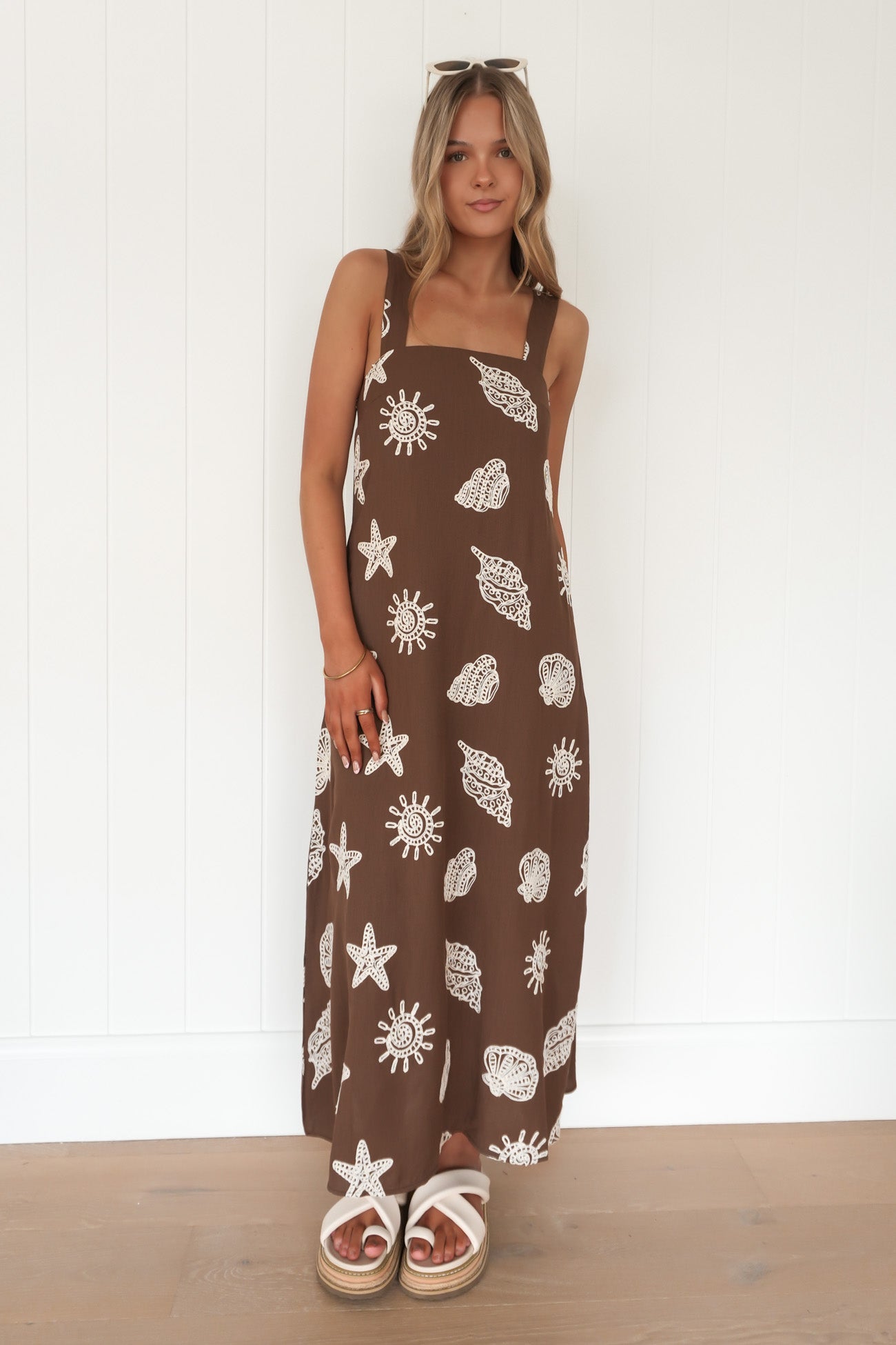 Remmi Maxi Dress Coffee Seaside Stitch
