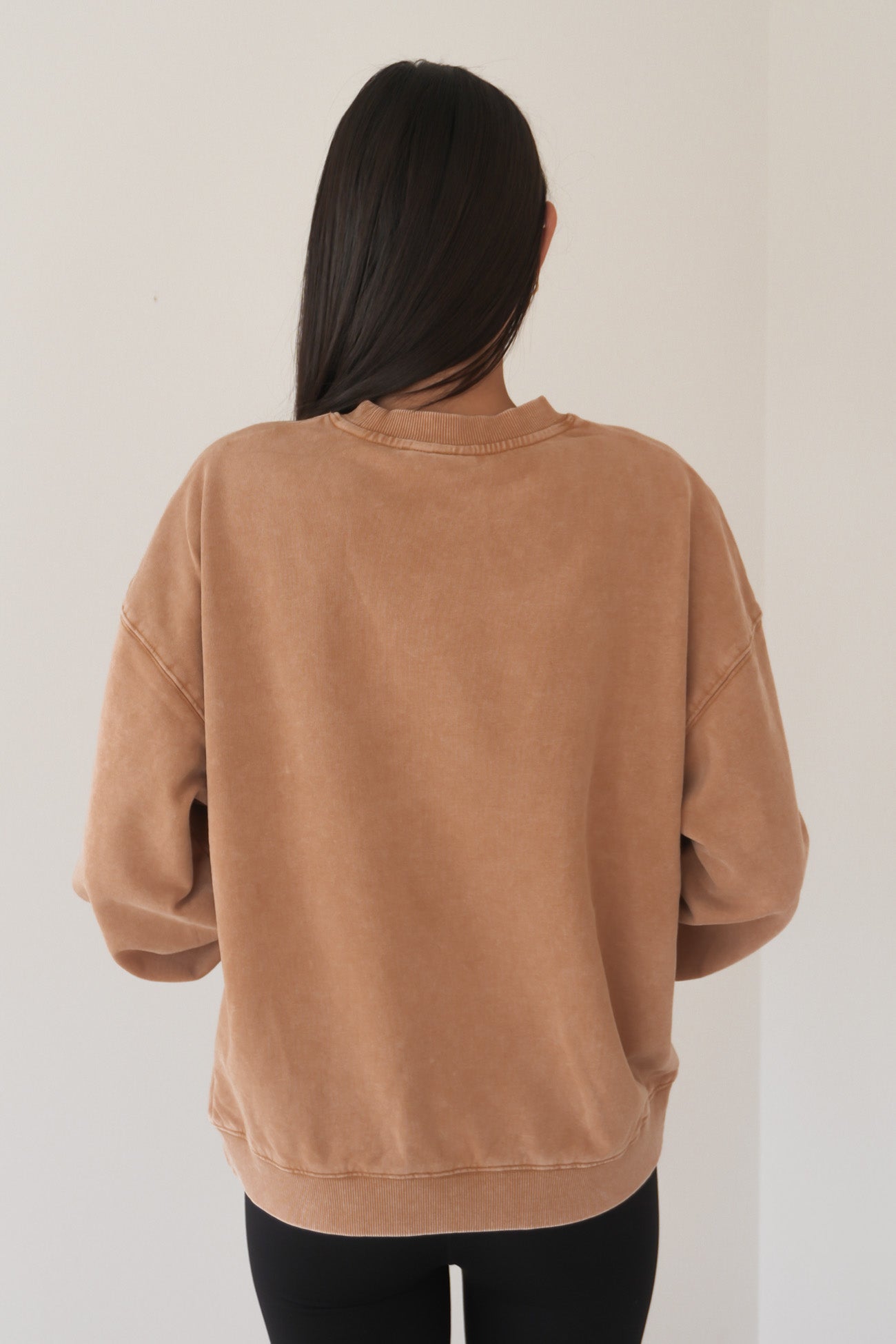 Rhythm Salt Wash Crew Neck Fleece Sand