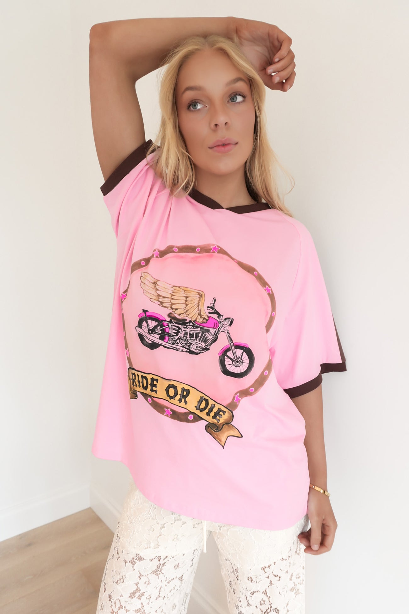 Ride Or Die Tee Pink
