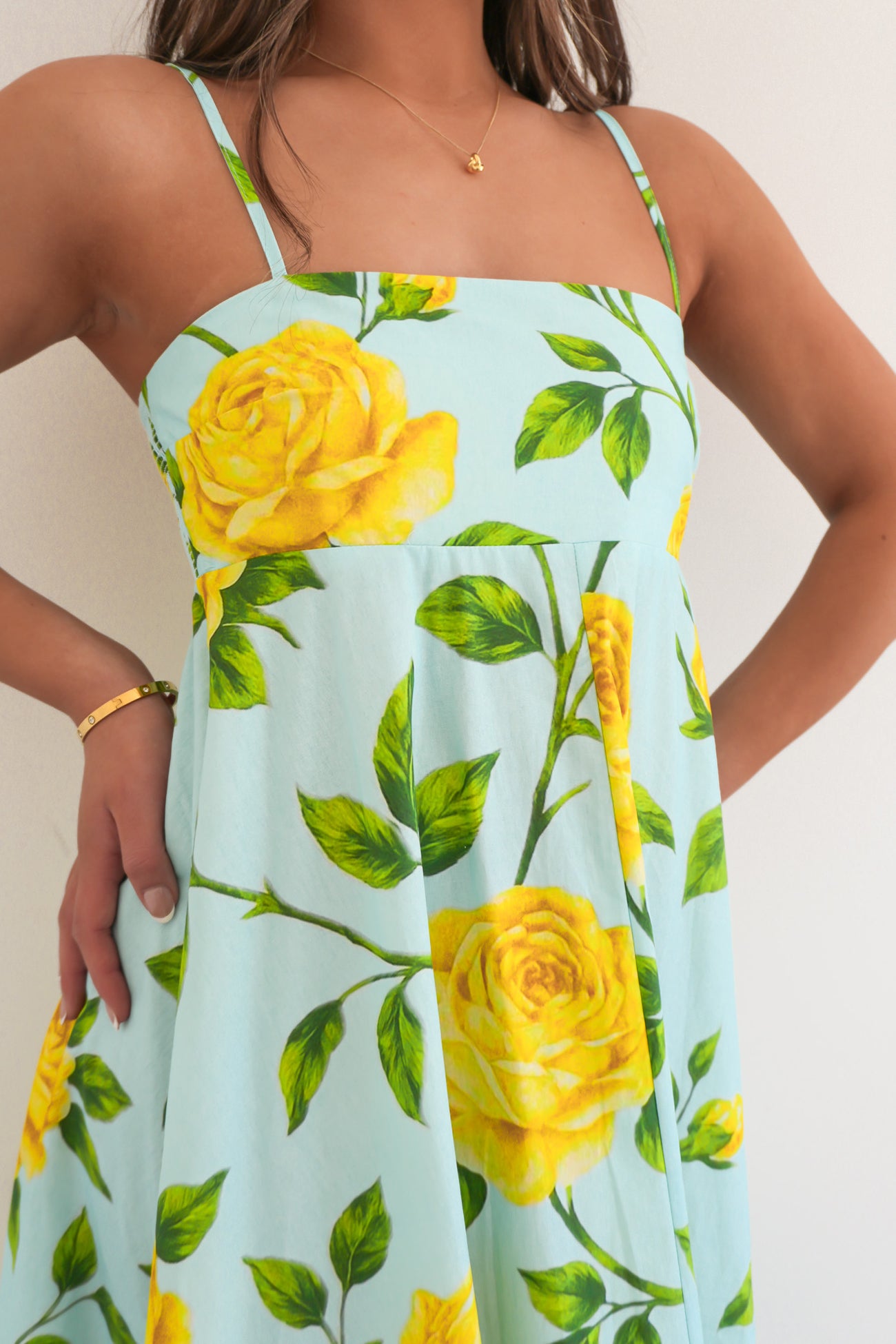 Riley Maxi Dress Lemon Floral