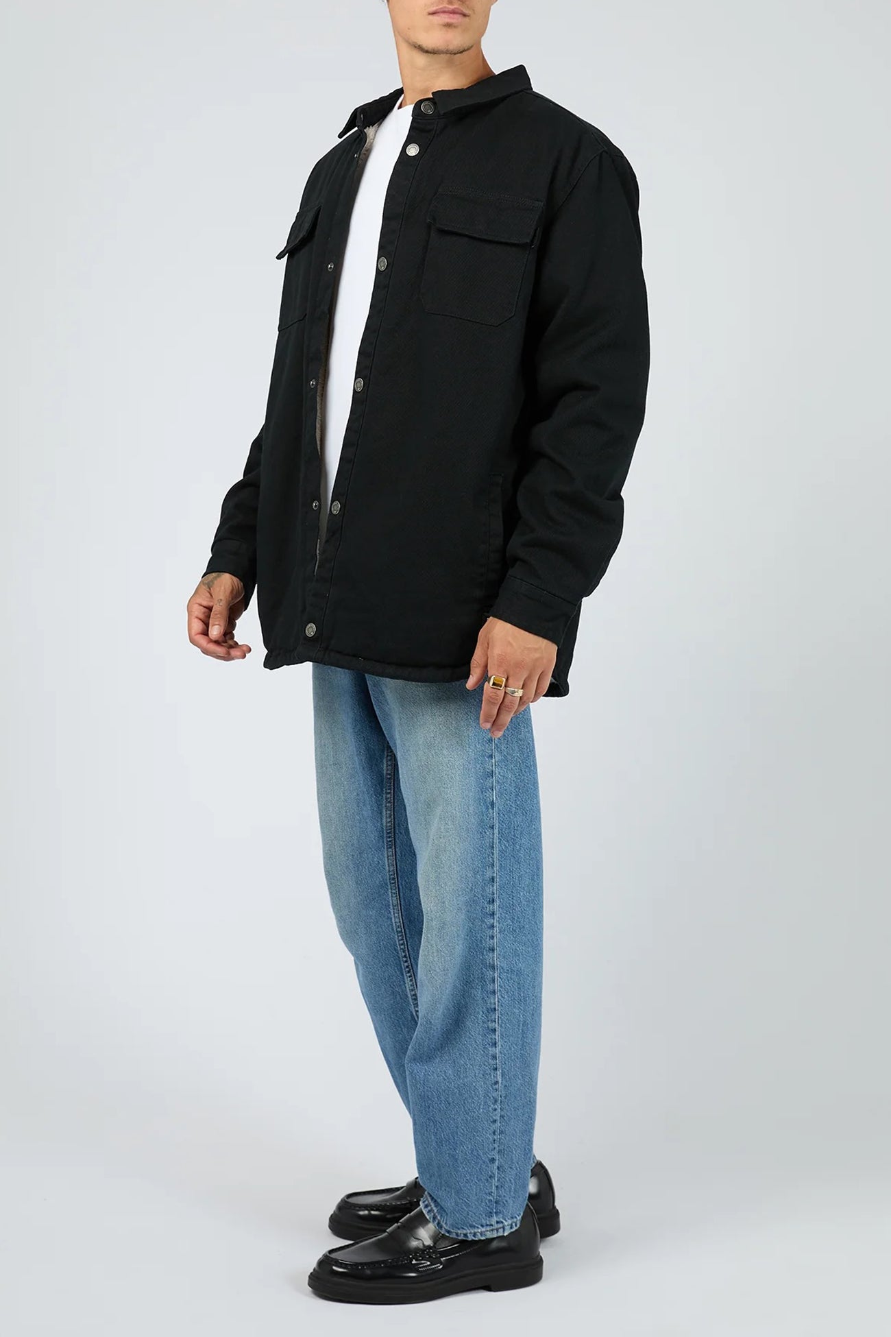 Riot Sherpa Shacket Black