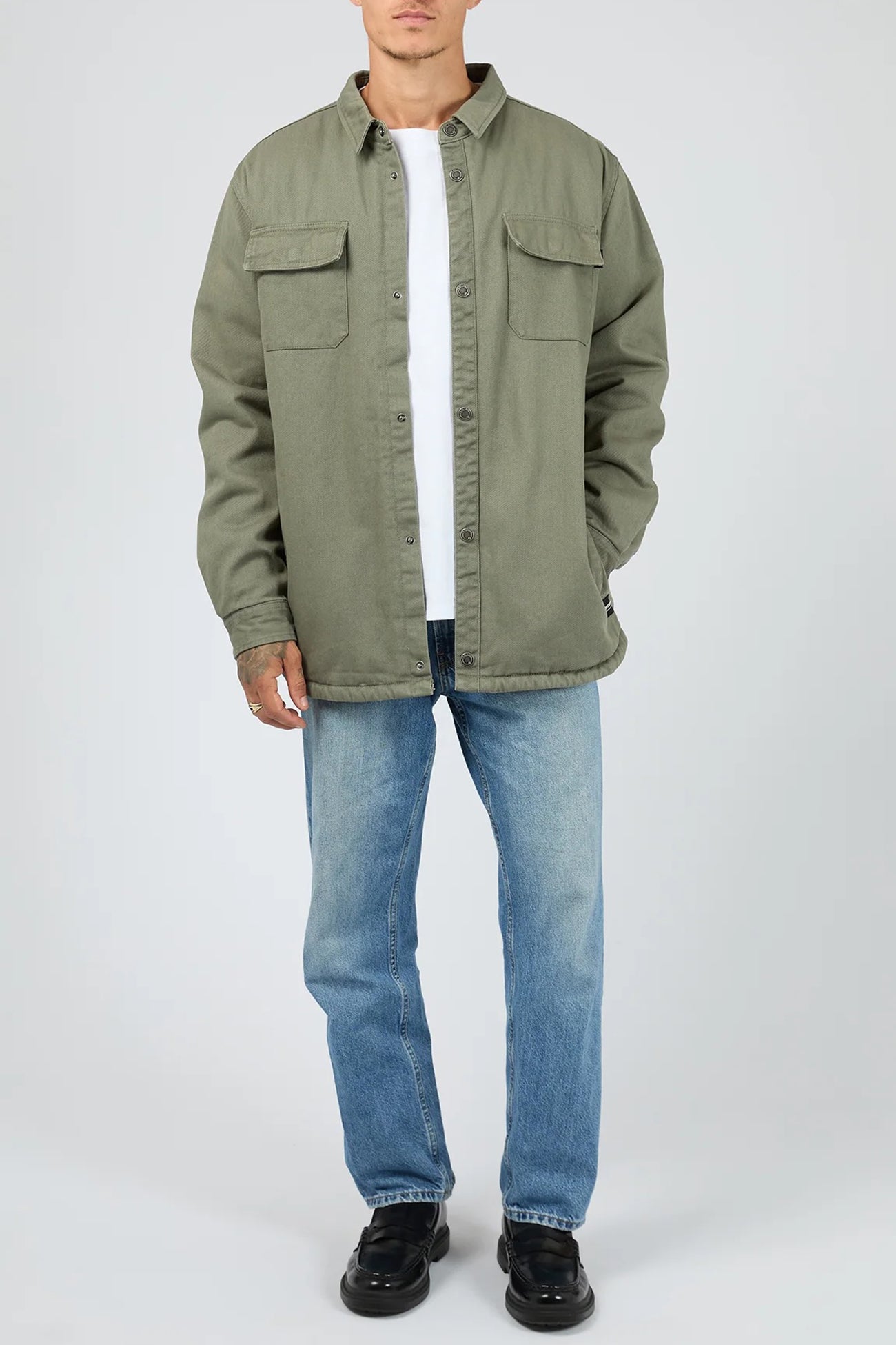 Riot Sherpa Shacket Khaki