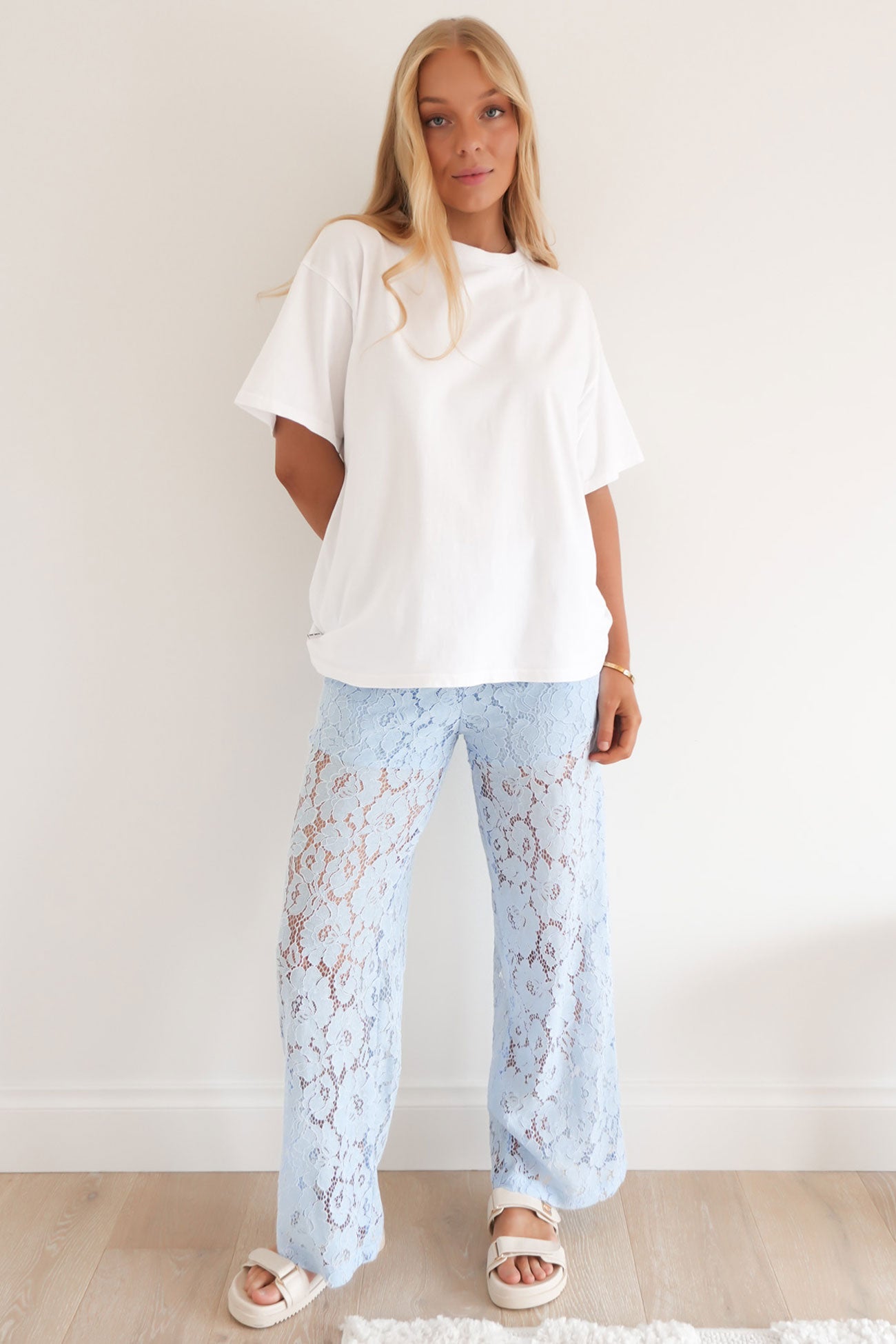 Romeo Lace Pant Blue