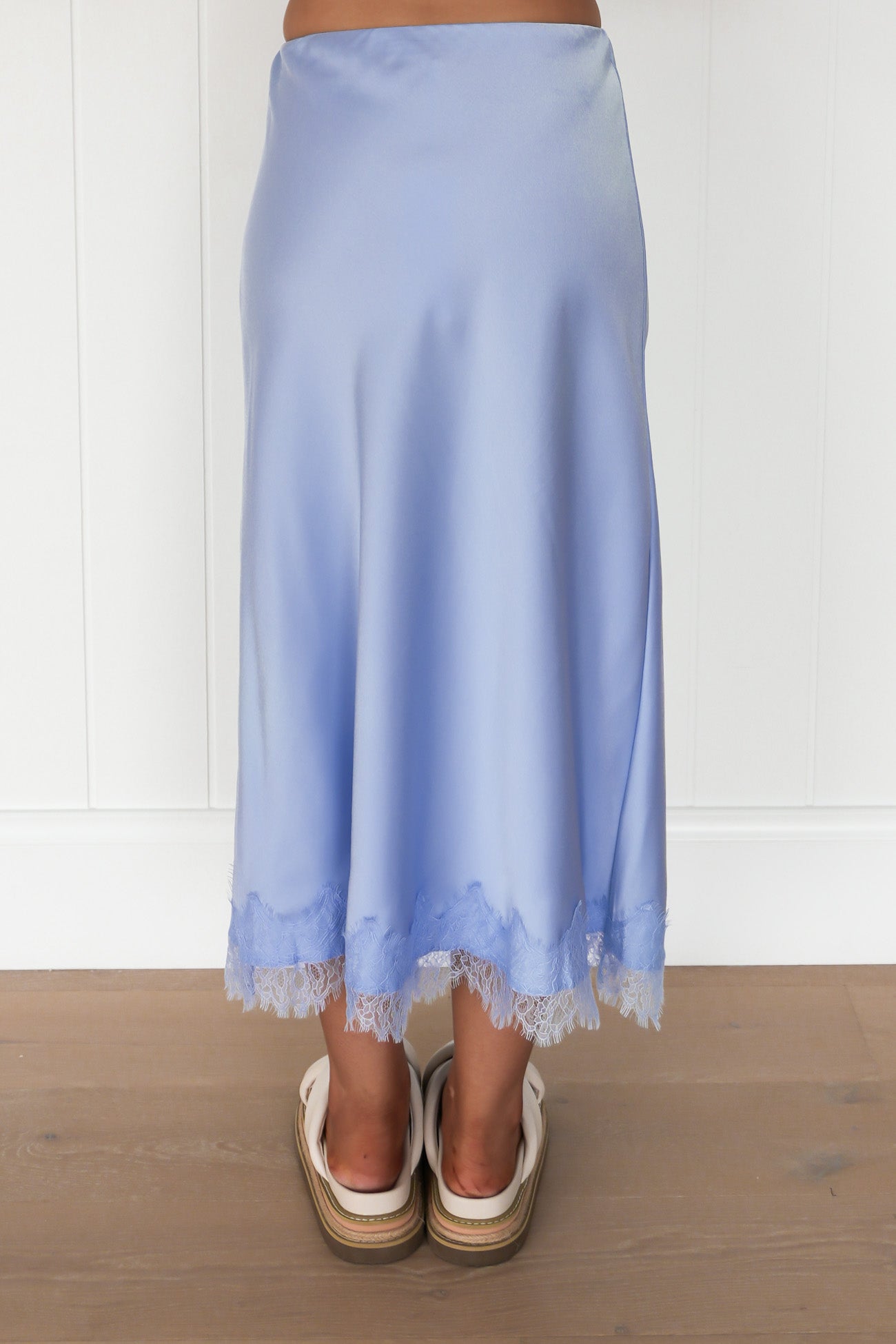 Rorey Lace Midi Skirt Blue