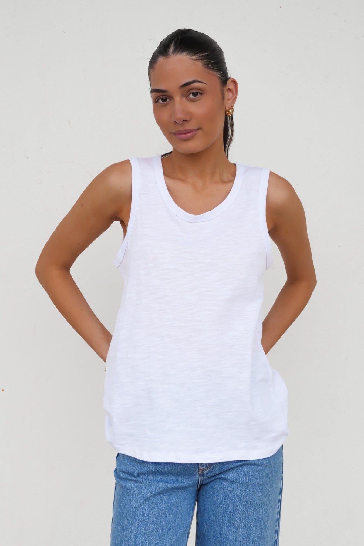 Rory Slub Tank White
