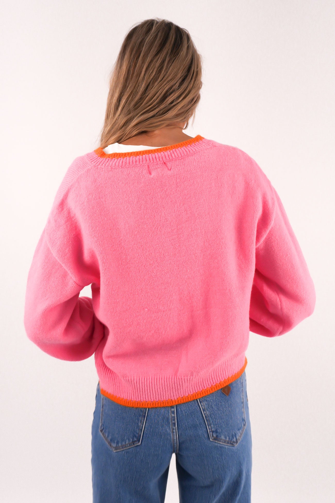 Rune Cardigan Pink Orange