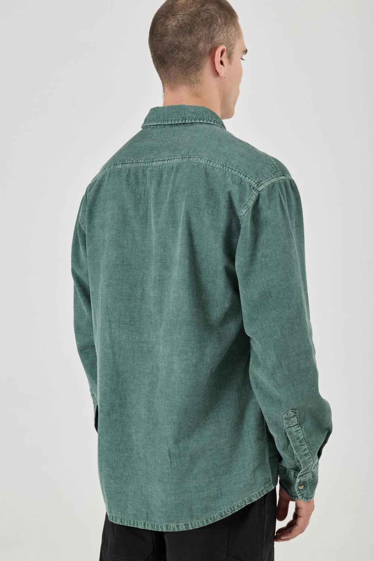 Grid Cord Long Sleeve Shirt Pine