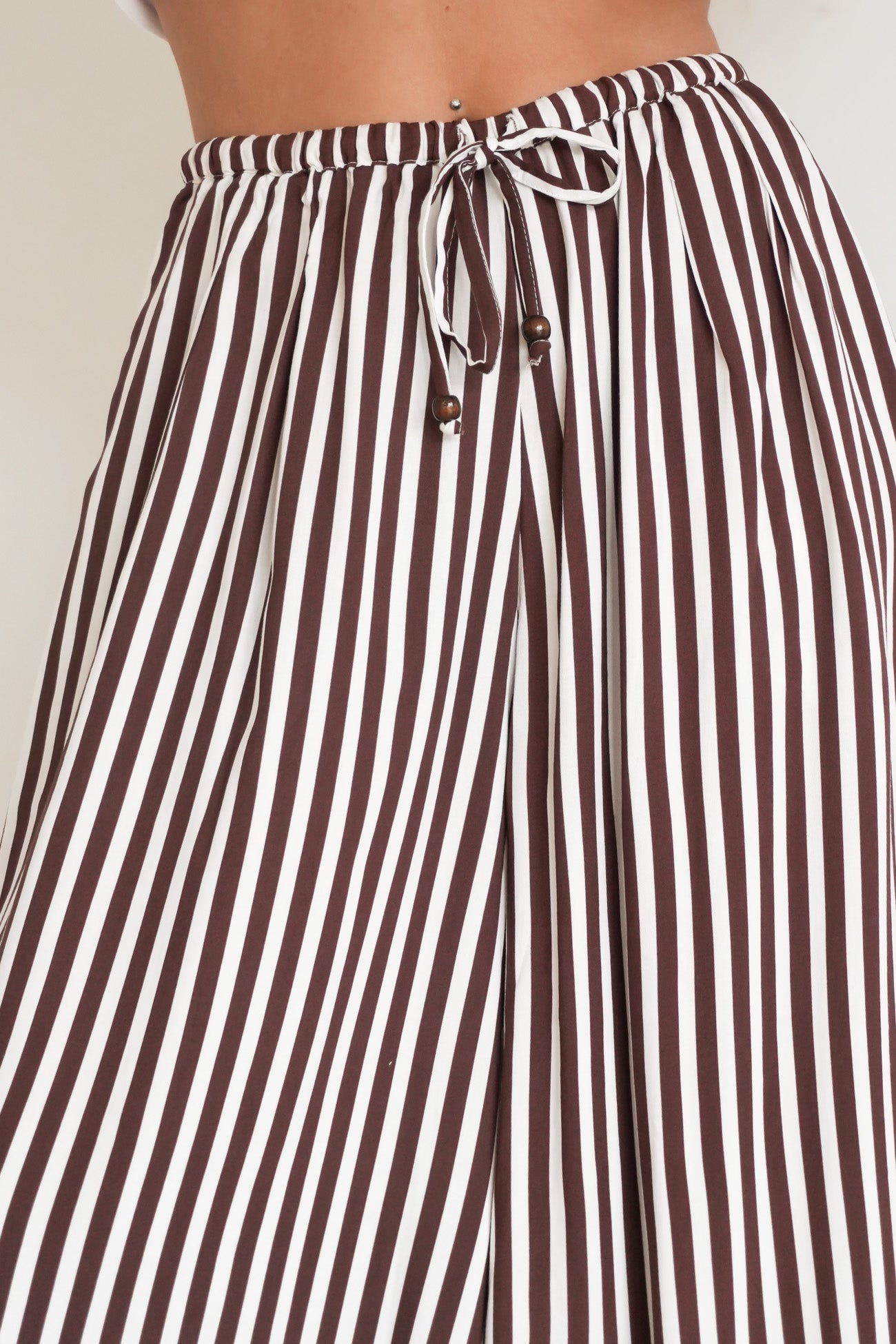 Safia Balloon Pant Chocolate Stripe