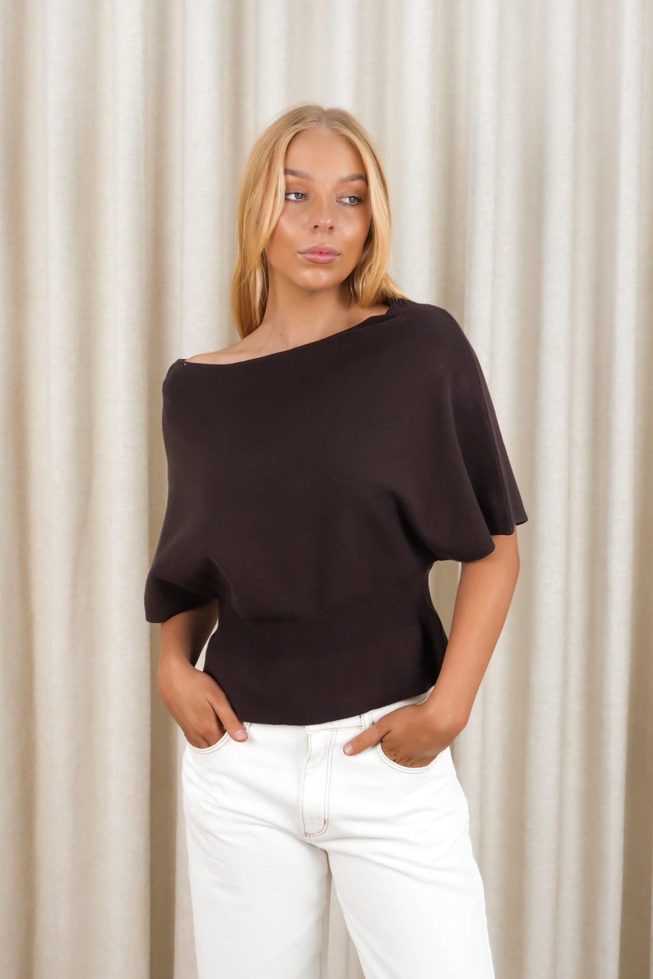 Samara Knit Top Chocolate