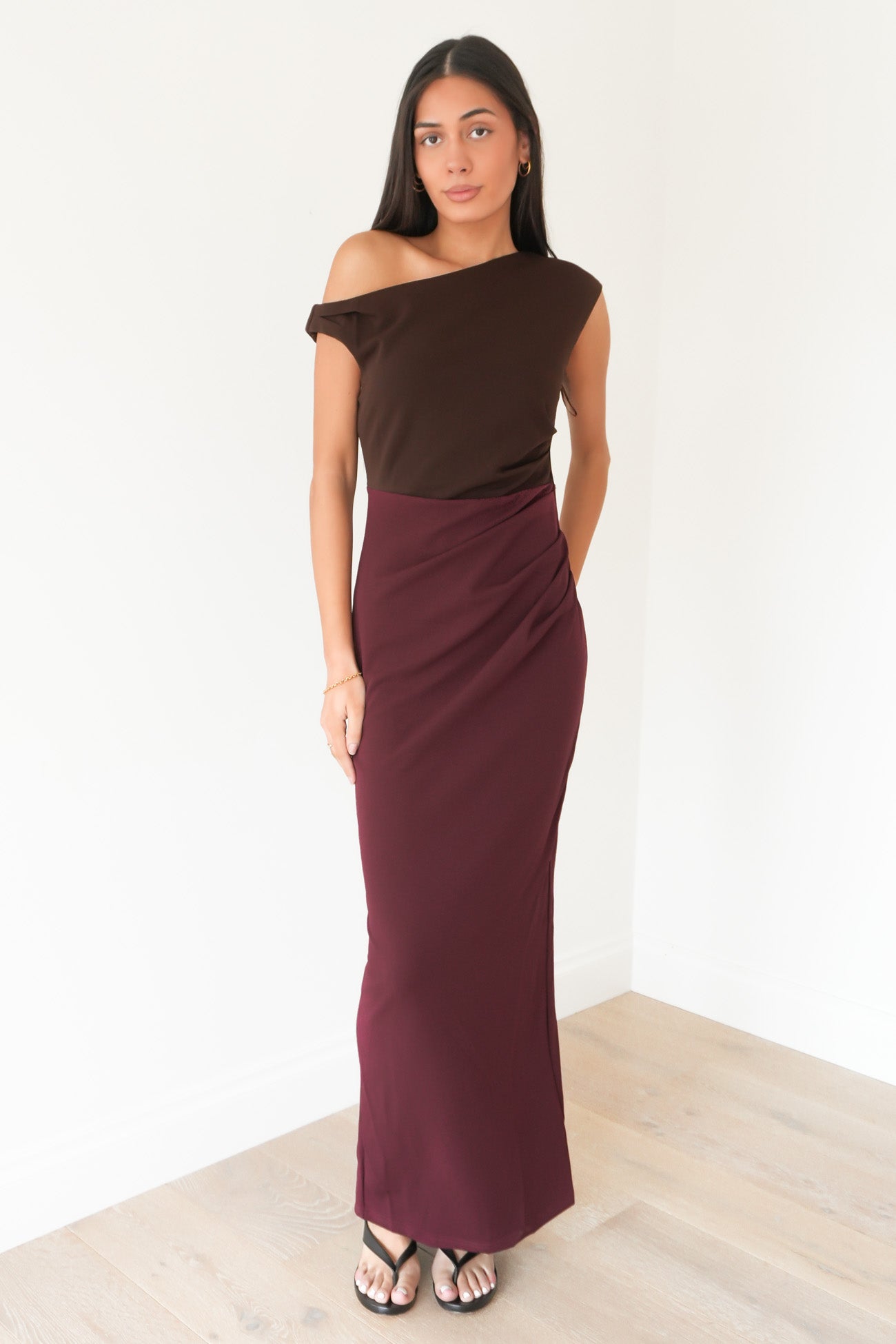 Samiya Maxi Dress Chocolate Wine
