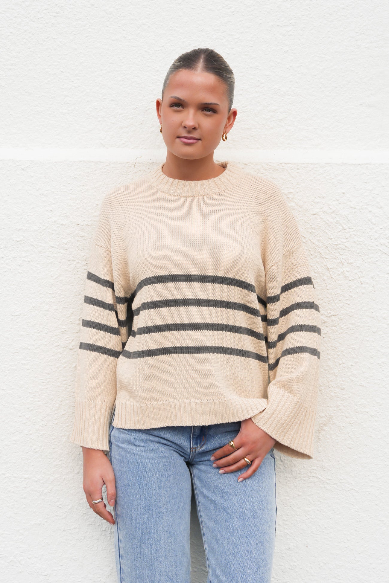 Sawyer Stripe Knit Beige