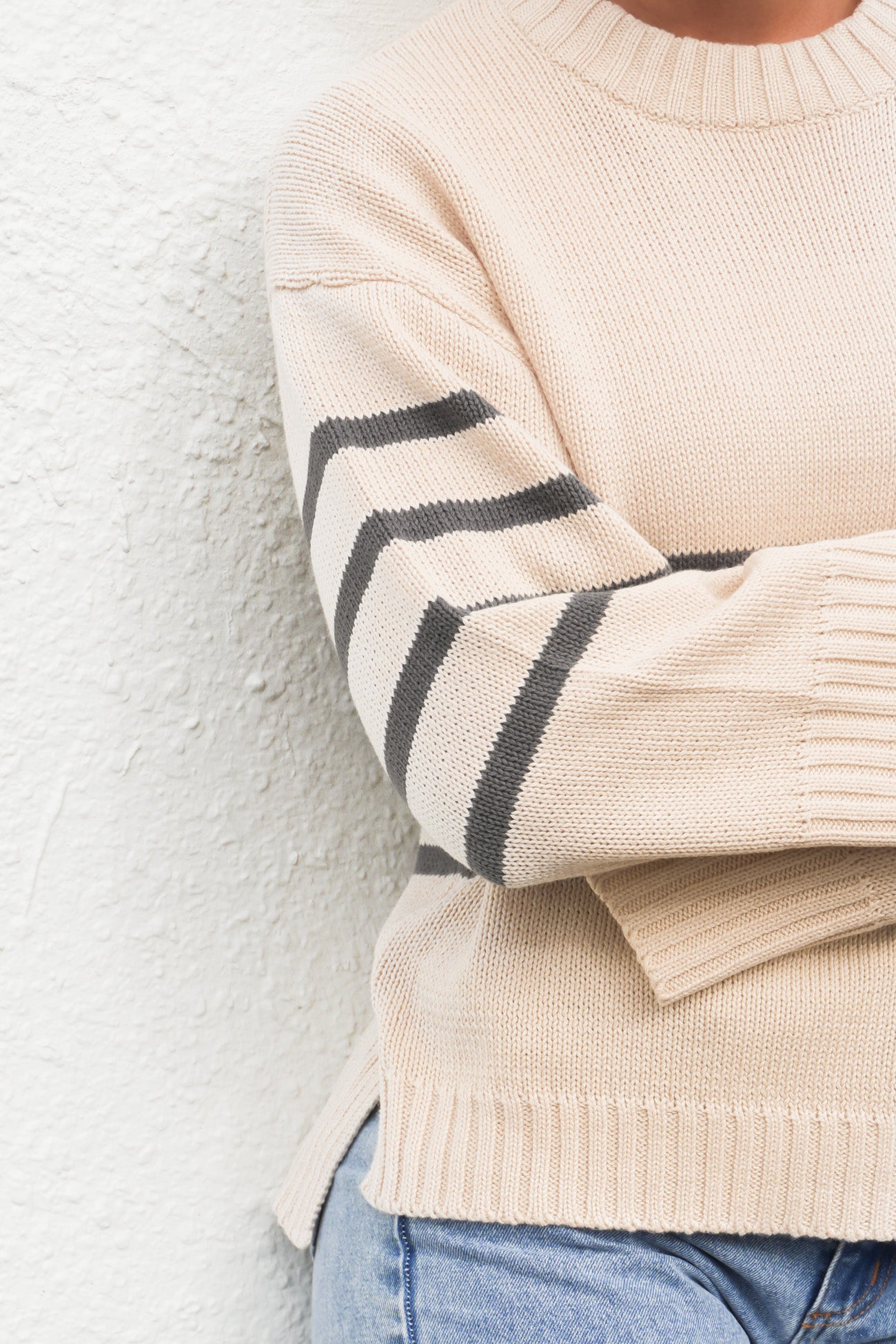 Sawyer Stripe Knit Beige