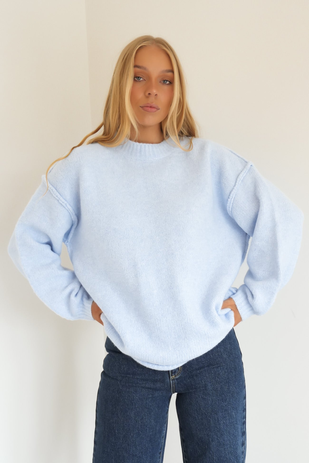 Scarlet Knit Jumper Blue