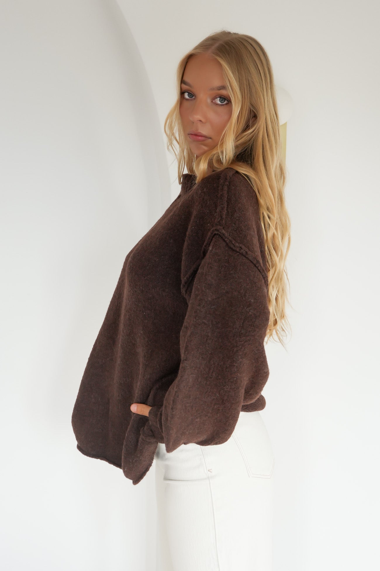 Scarlet Knit Jumper Chocolate