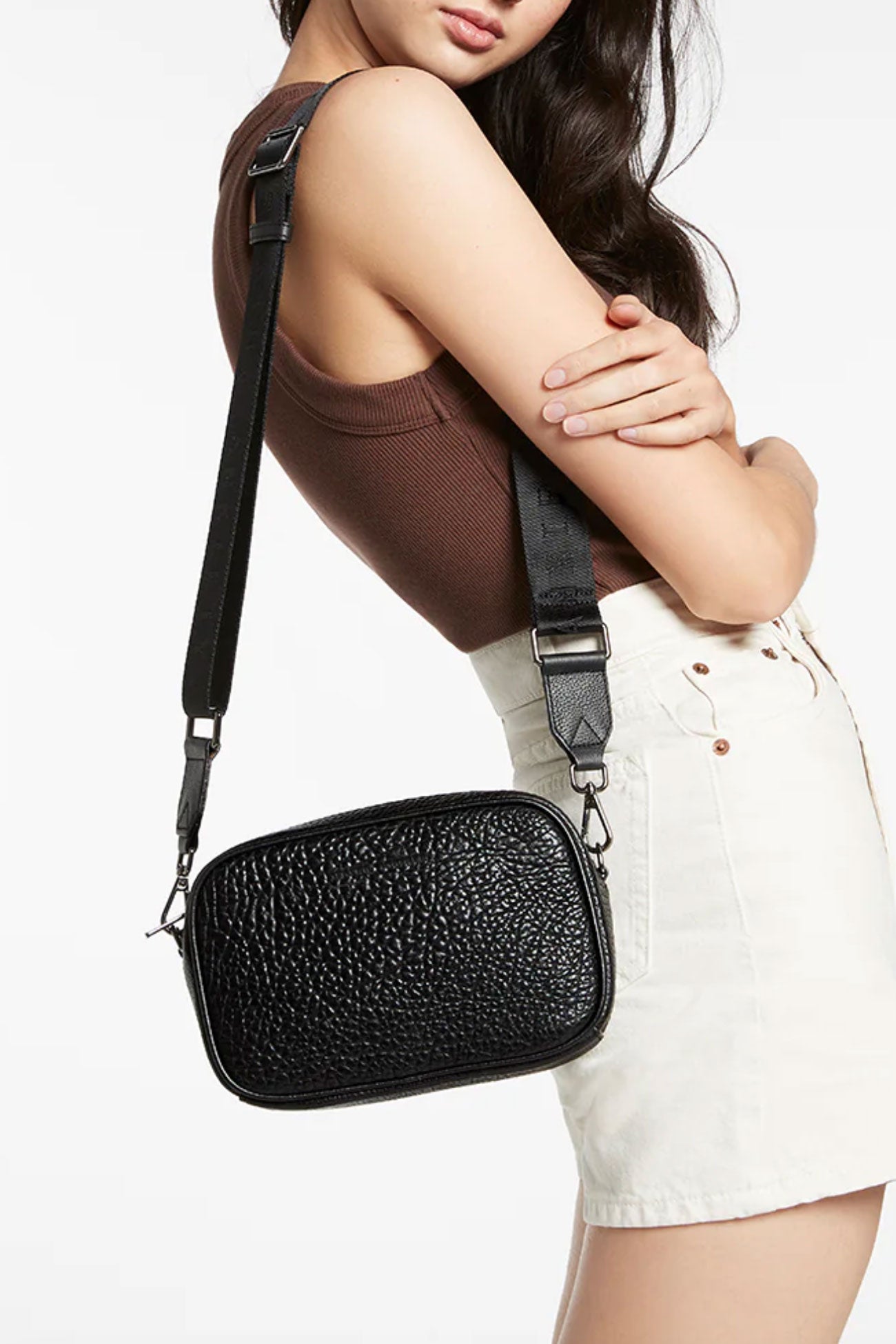 Plunder With Webbed Strap Black Bubble