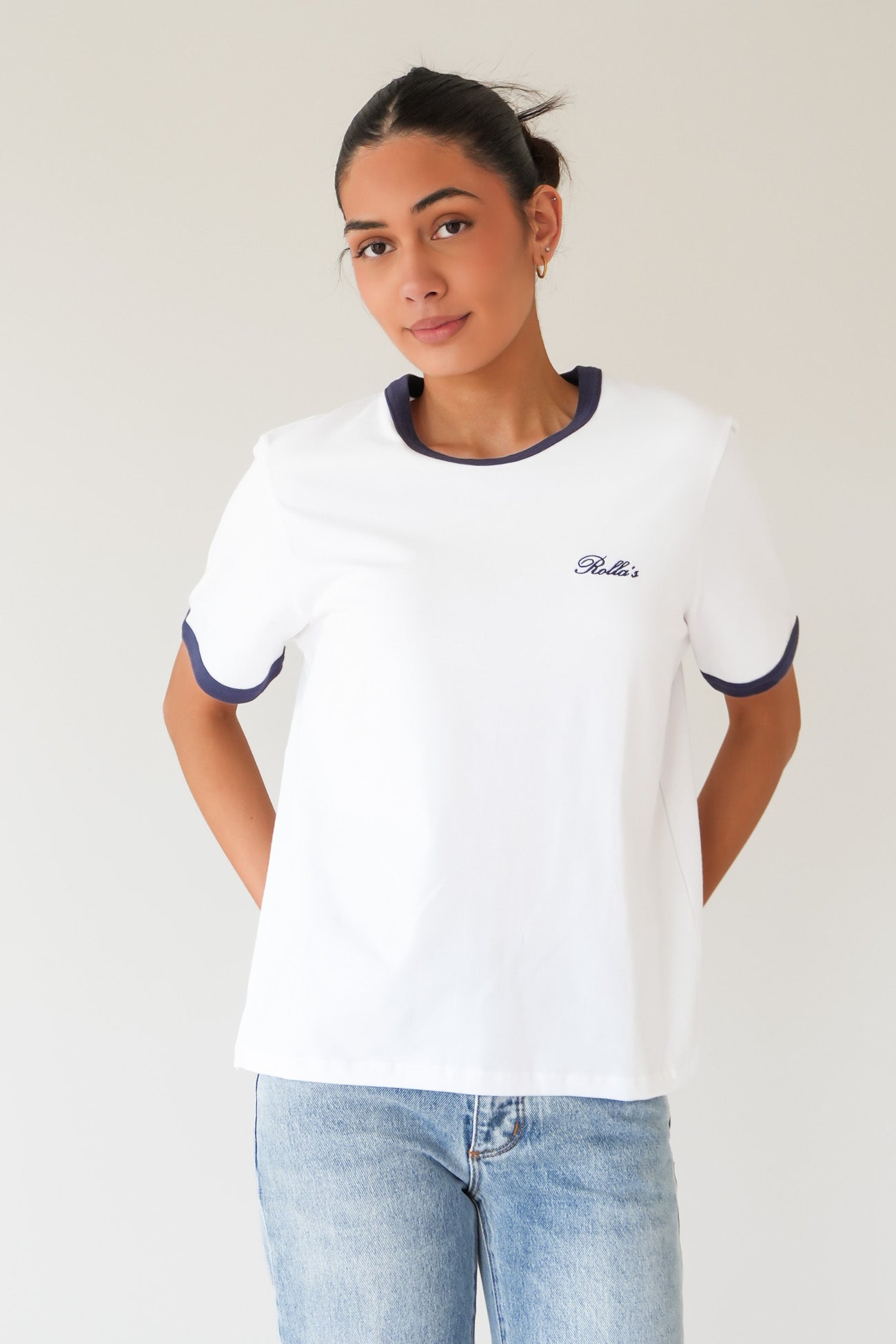 Script Ringer Tee White