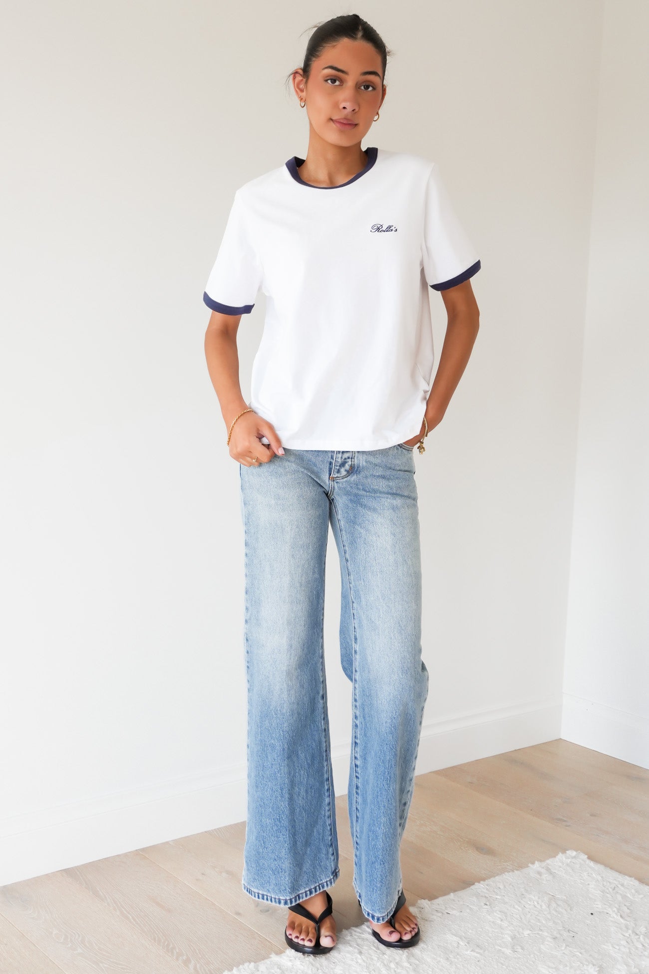 Script Ringer Tee White