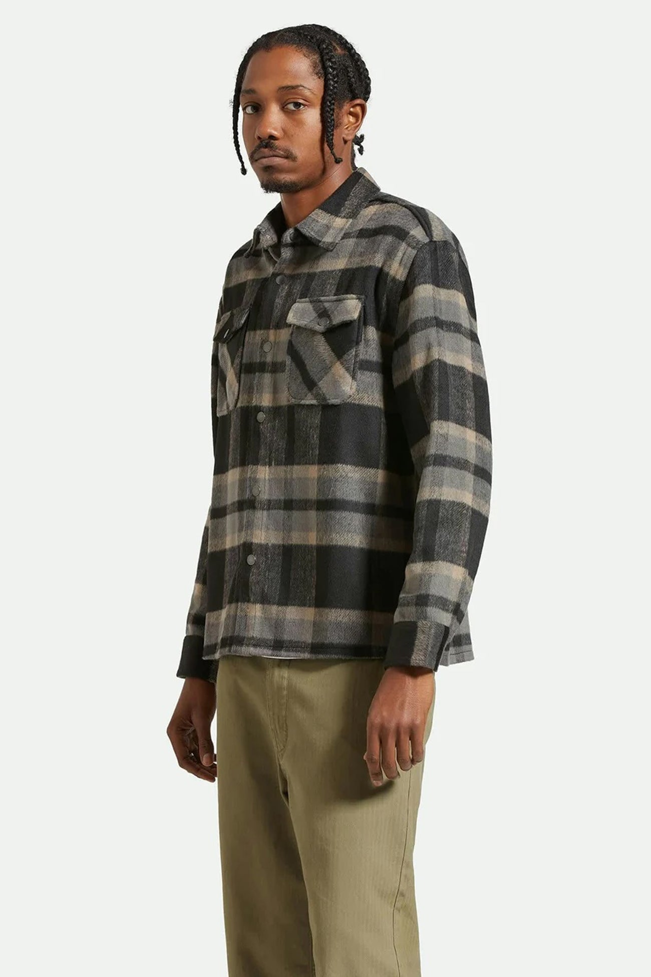 Selden Soft Brushed Flannel Black Charcoal s