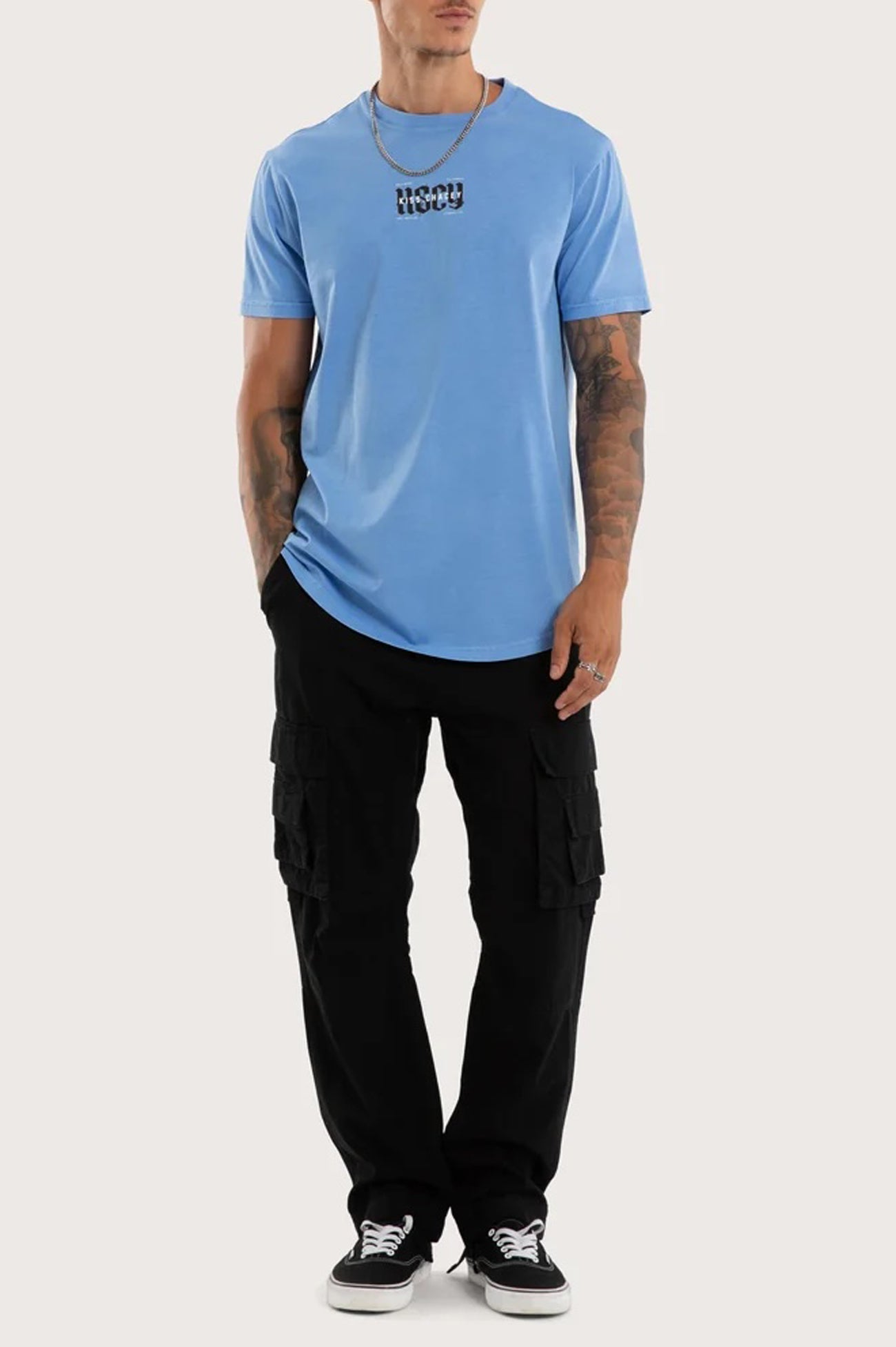 Severance Dual Curved Tee Pigment Corn Flower