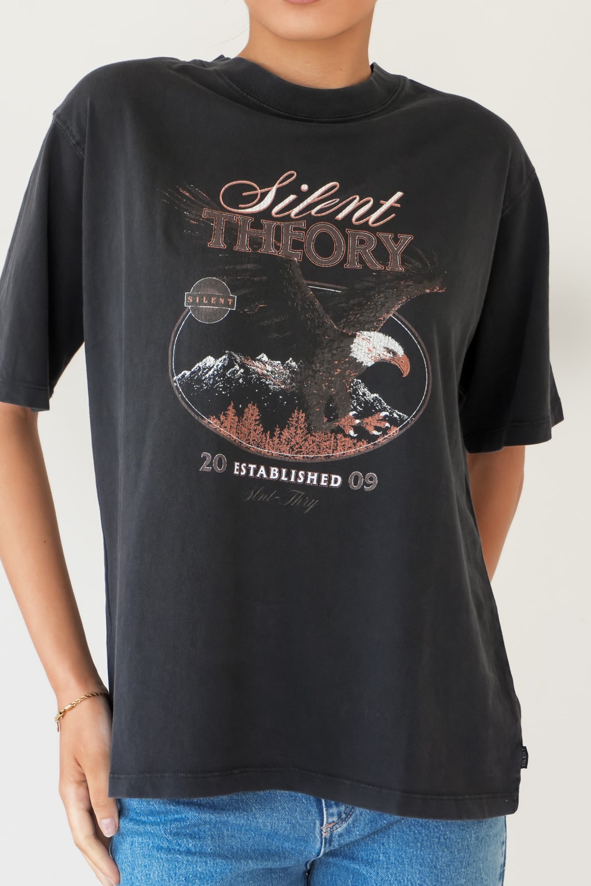 Shadow Oversized Tee Washed Black