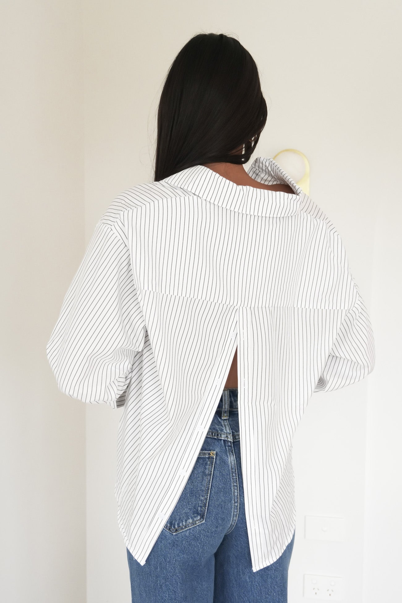 Shanaye Shirt White Pinstripe