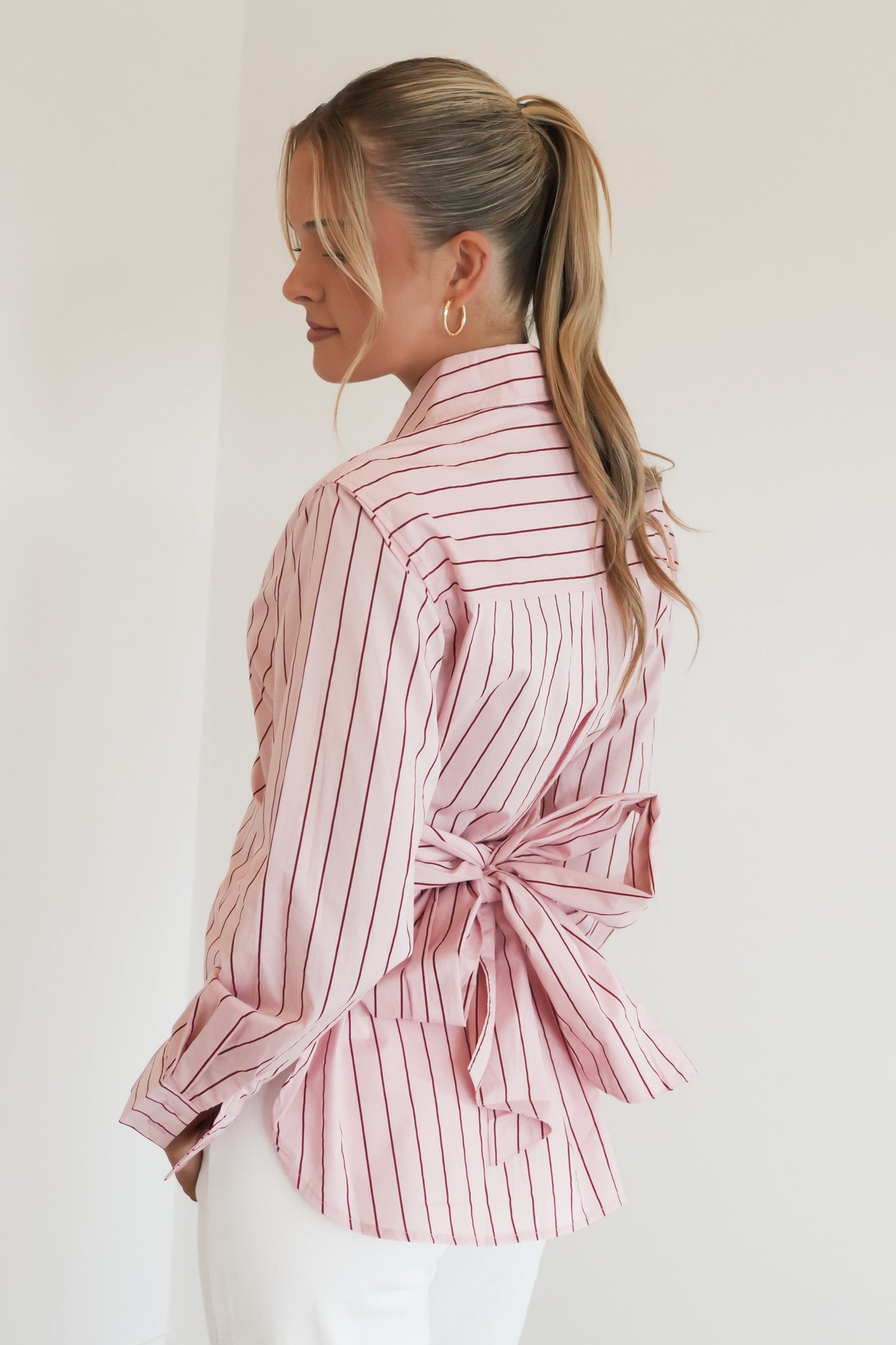 Shayla Shirt Pink Stripe