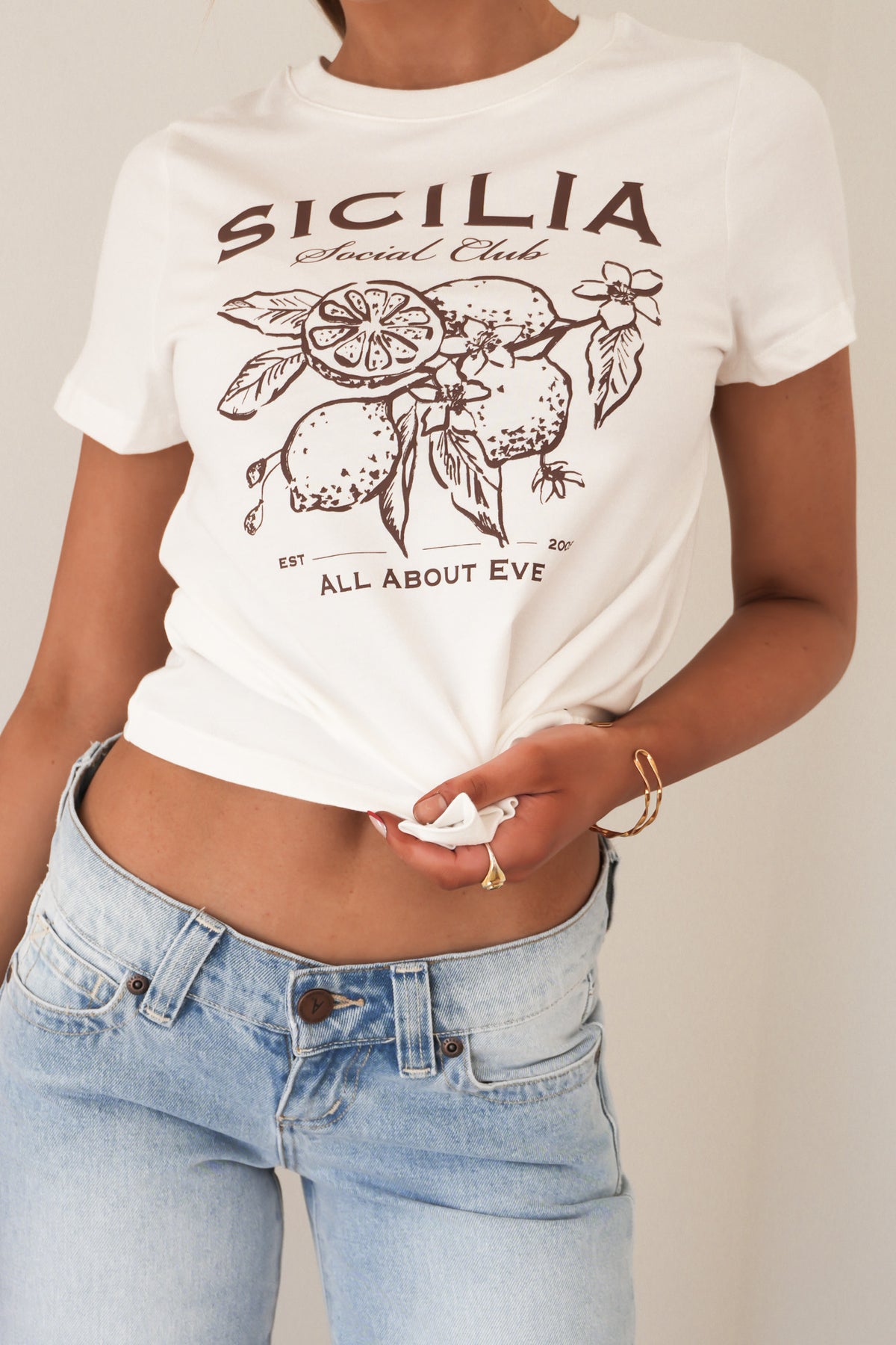 Sicilia Regular Tee Vintage White