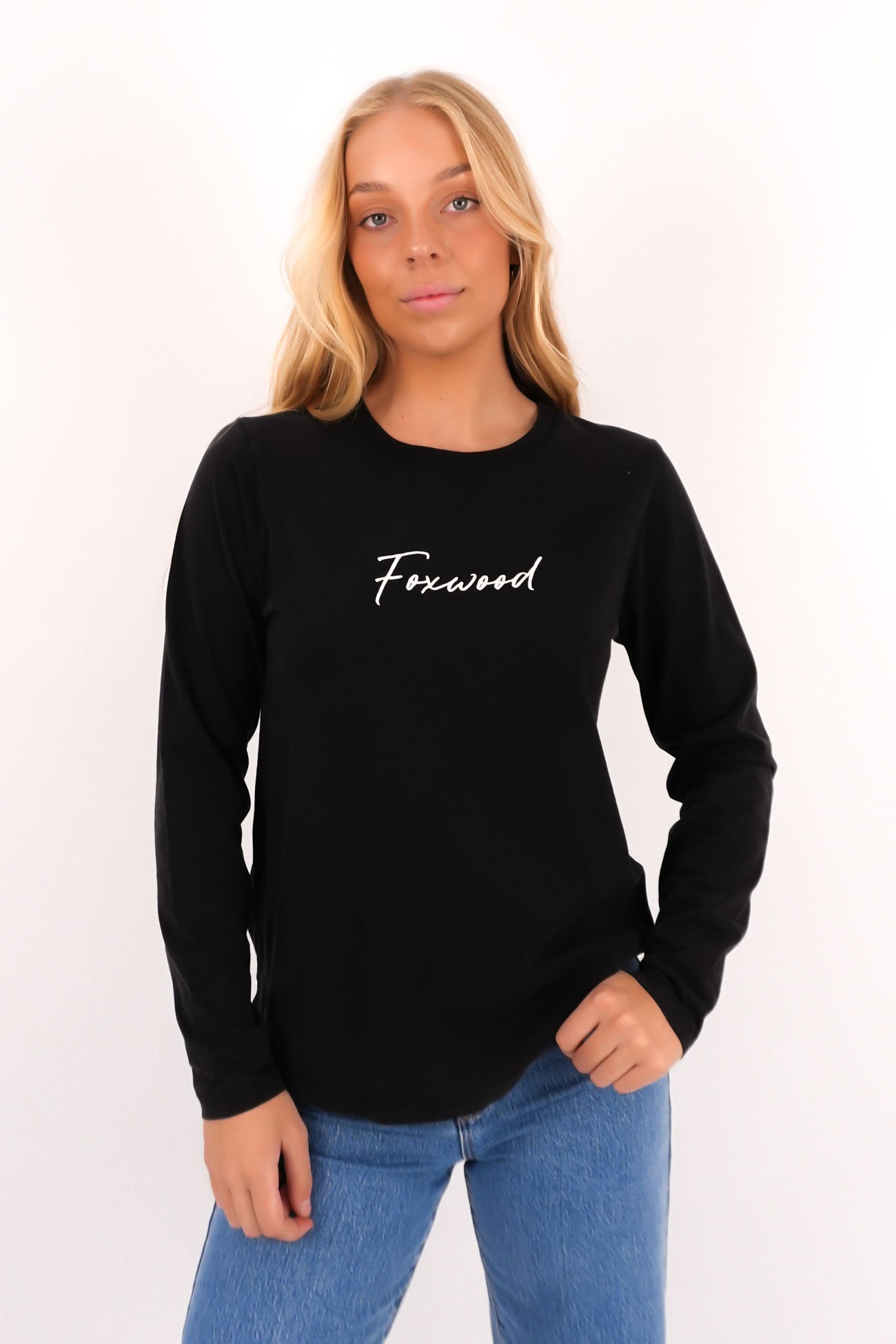 Signature Long Sleeve Tee Washed Black