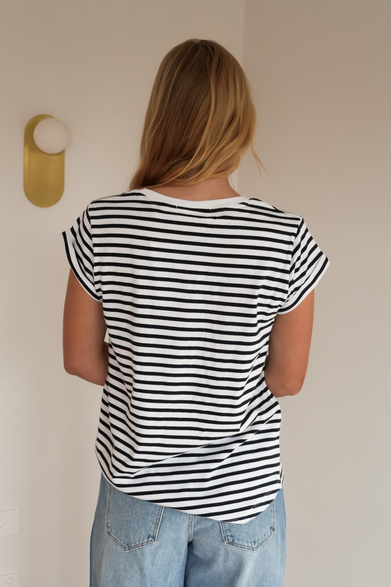 Signature Stripe Tee Dark Sapphire White