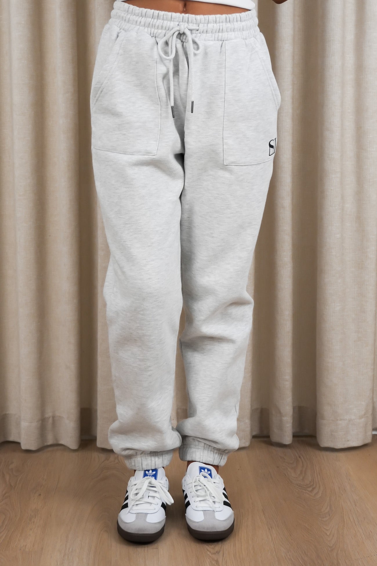Silent Luxe Cuffed Trackpant Snow Marle