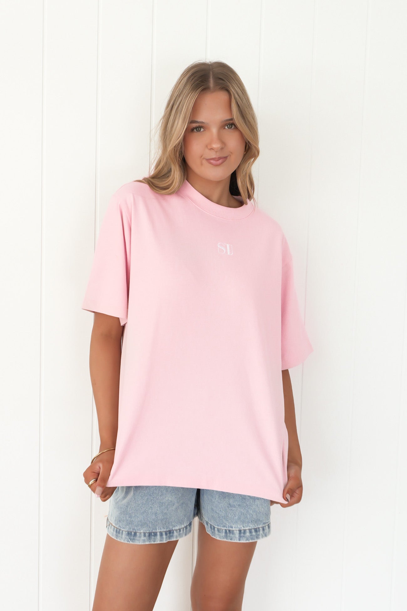 Silent Luxe Tee Pale Pink