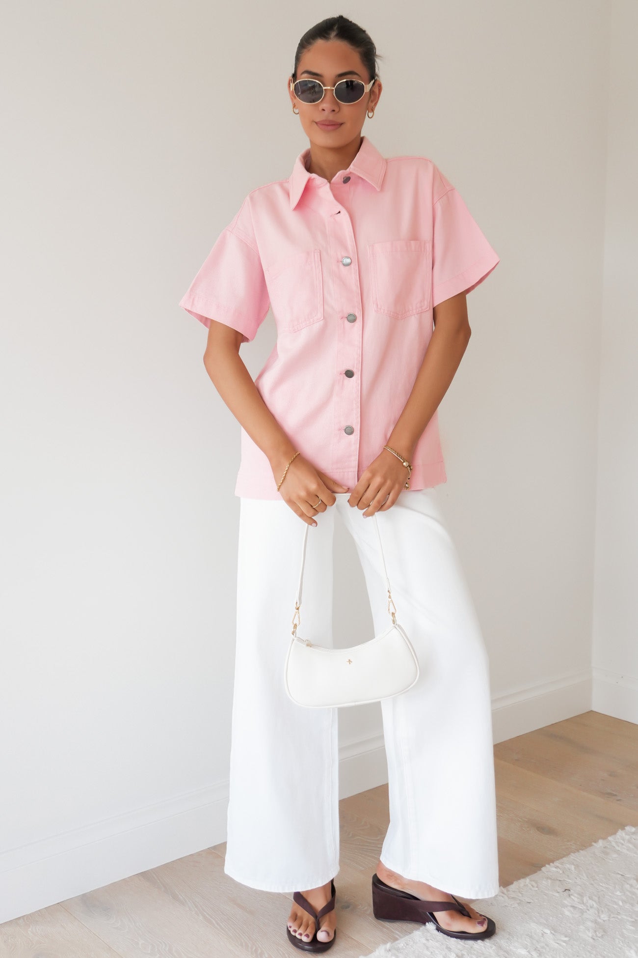 Simi Denim Shirt Pink