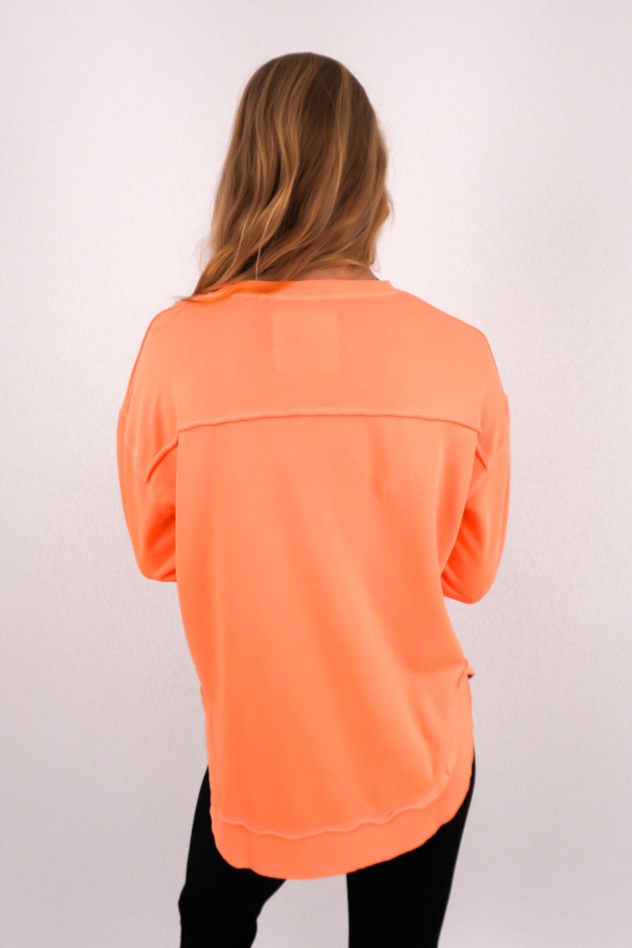 Simplified Crew Neon Peach