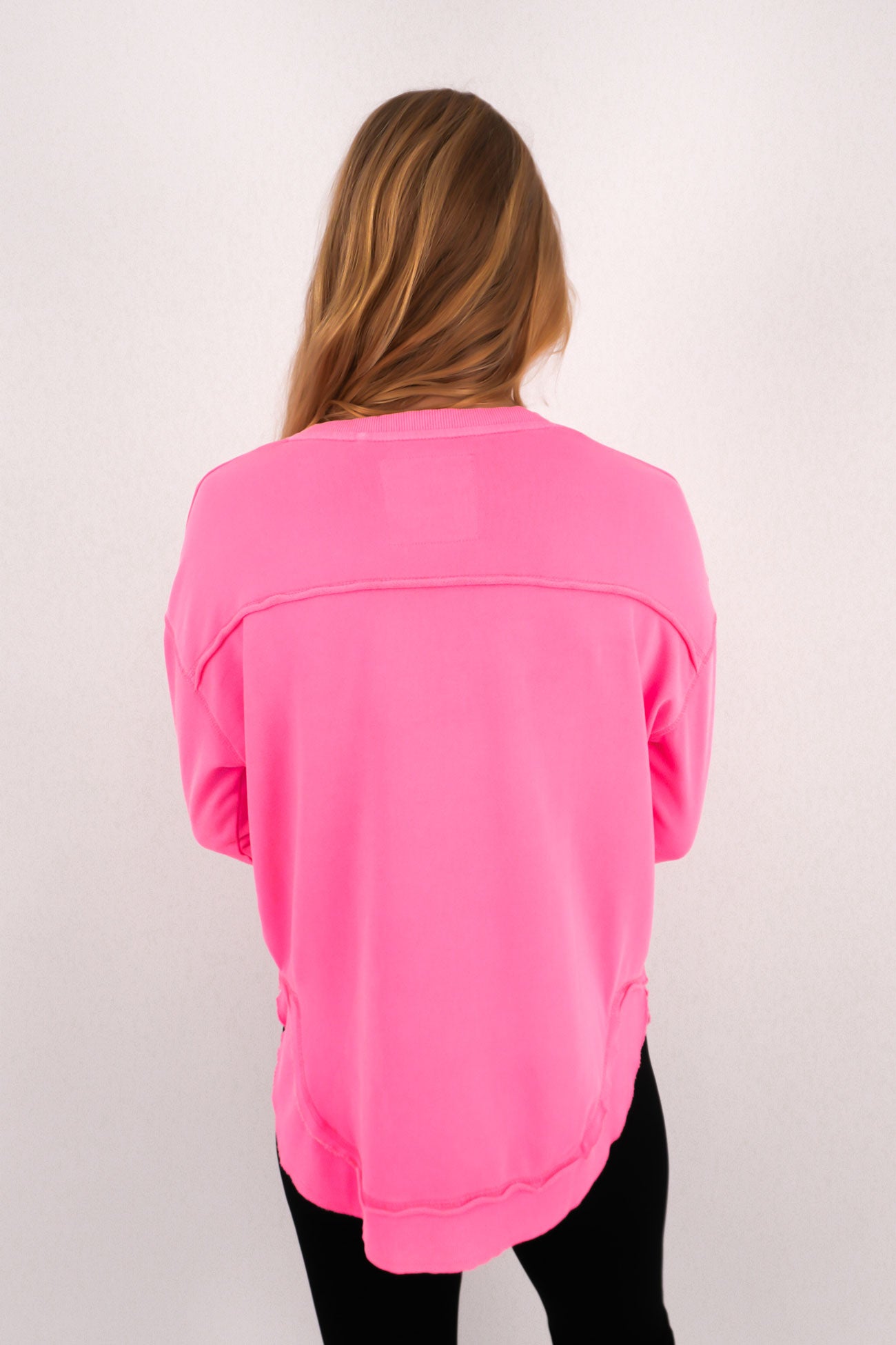 Simplified Crew Neon Rose