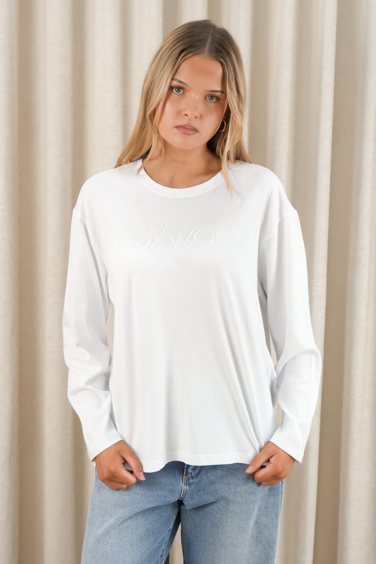 Simplified Long Sleeve Tee White