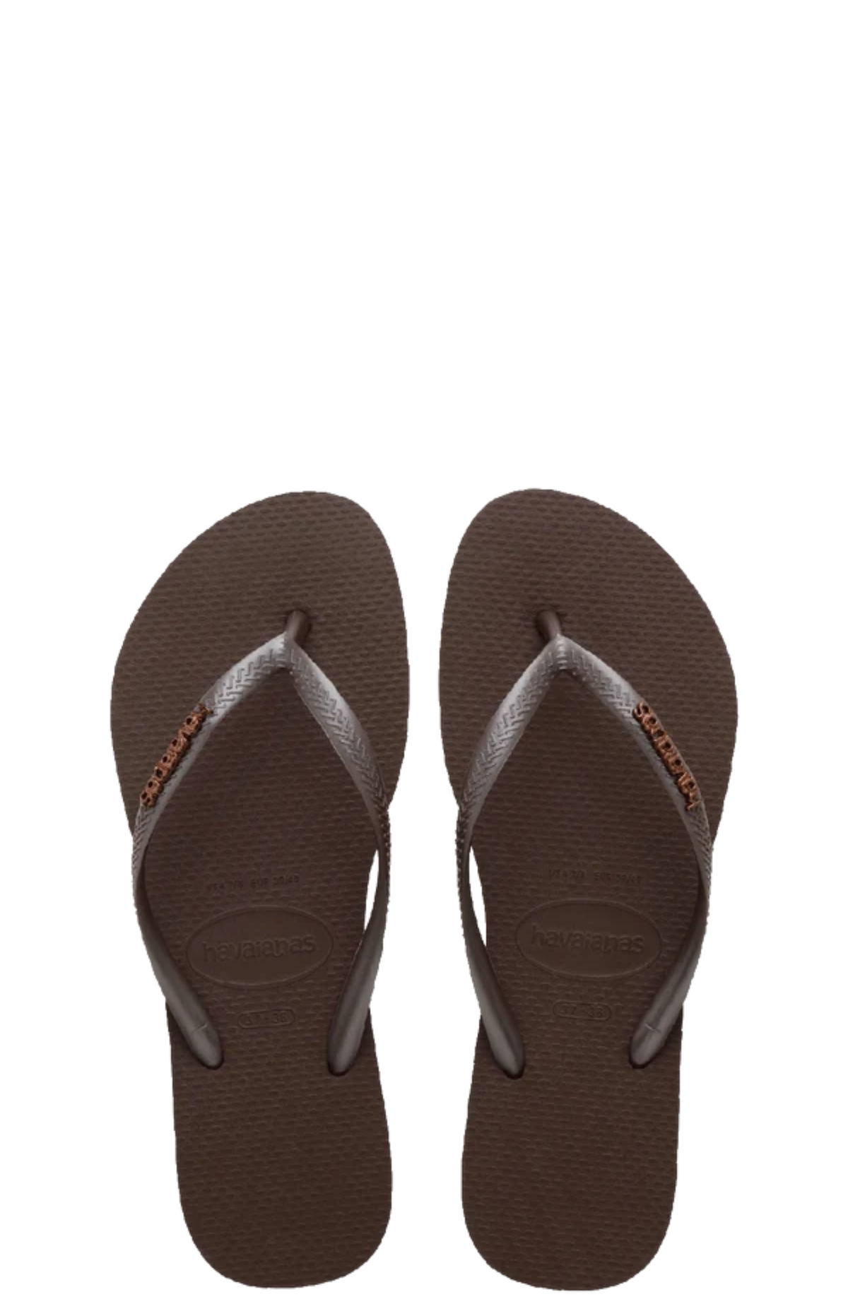 Slim Metal Logo Dark Brown