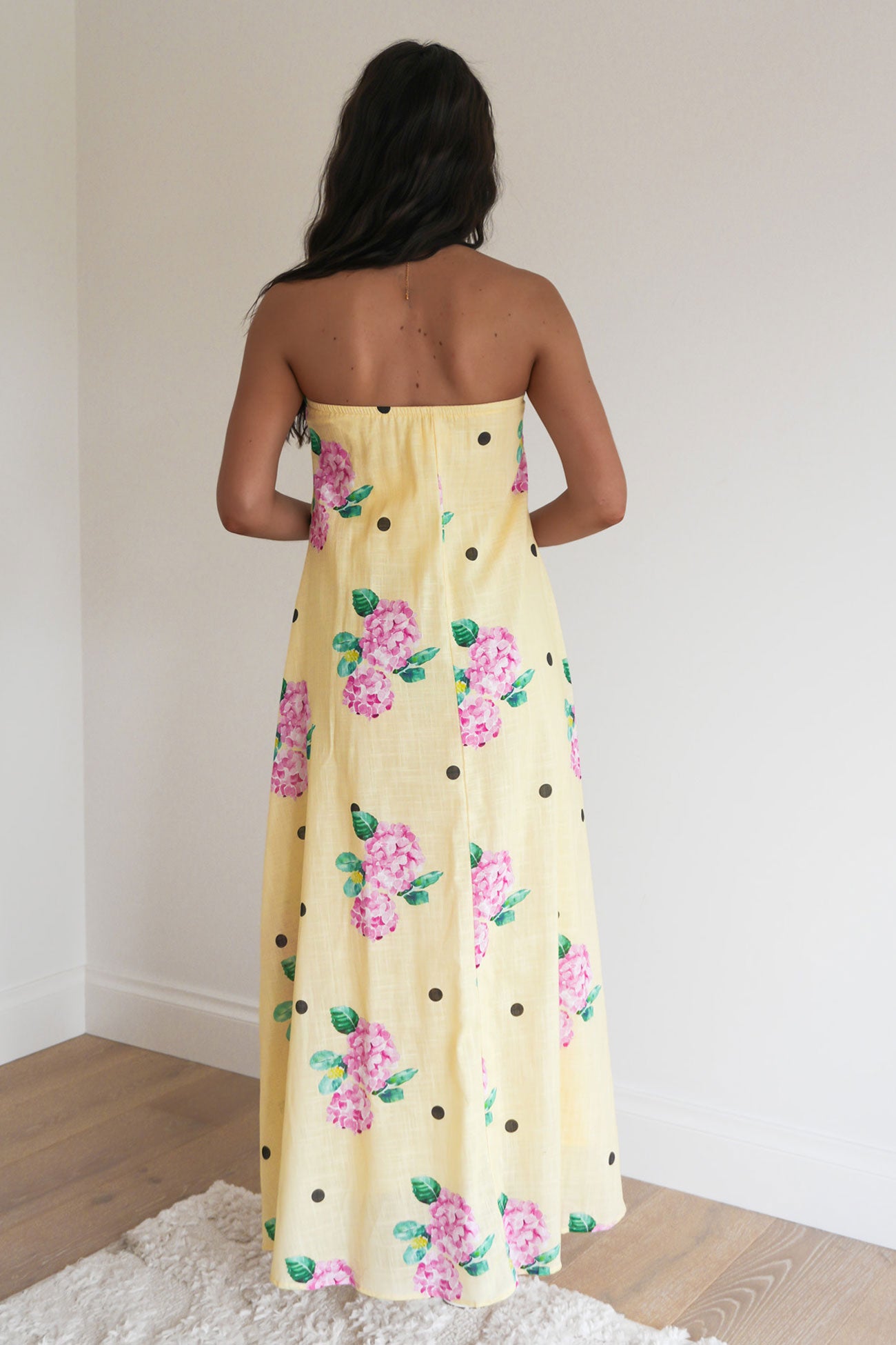 Sloane Maxi Dress Yellow Hydrangea