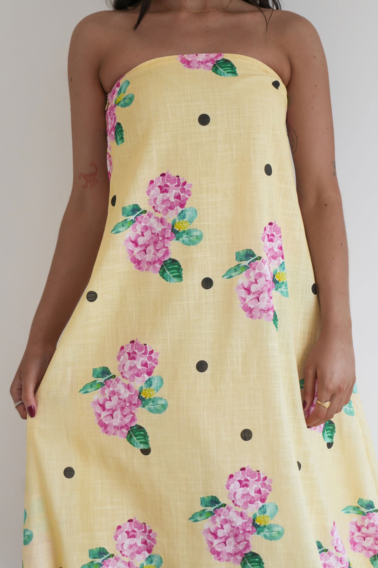 Sloane Maxi Dress Yellow Hydrangea