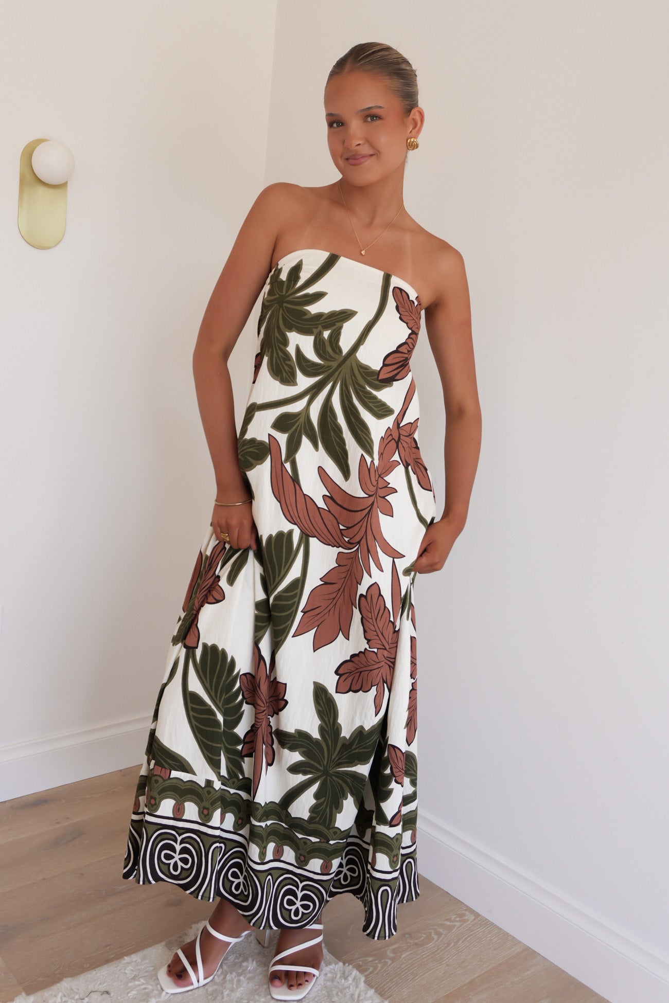 Sloane Maxi Dress Green Palm