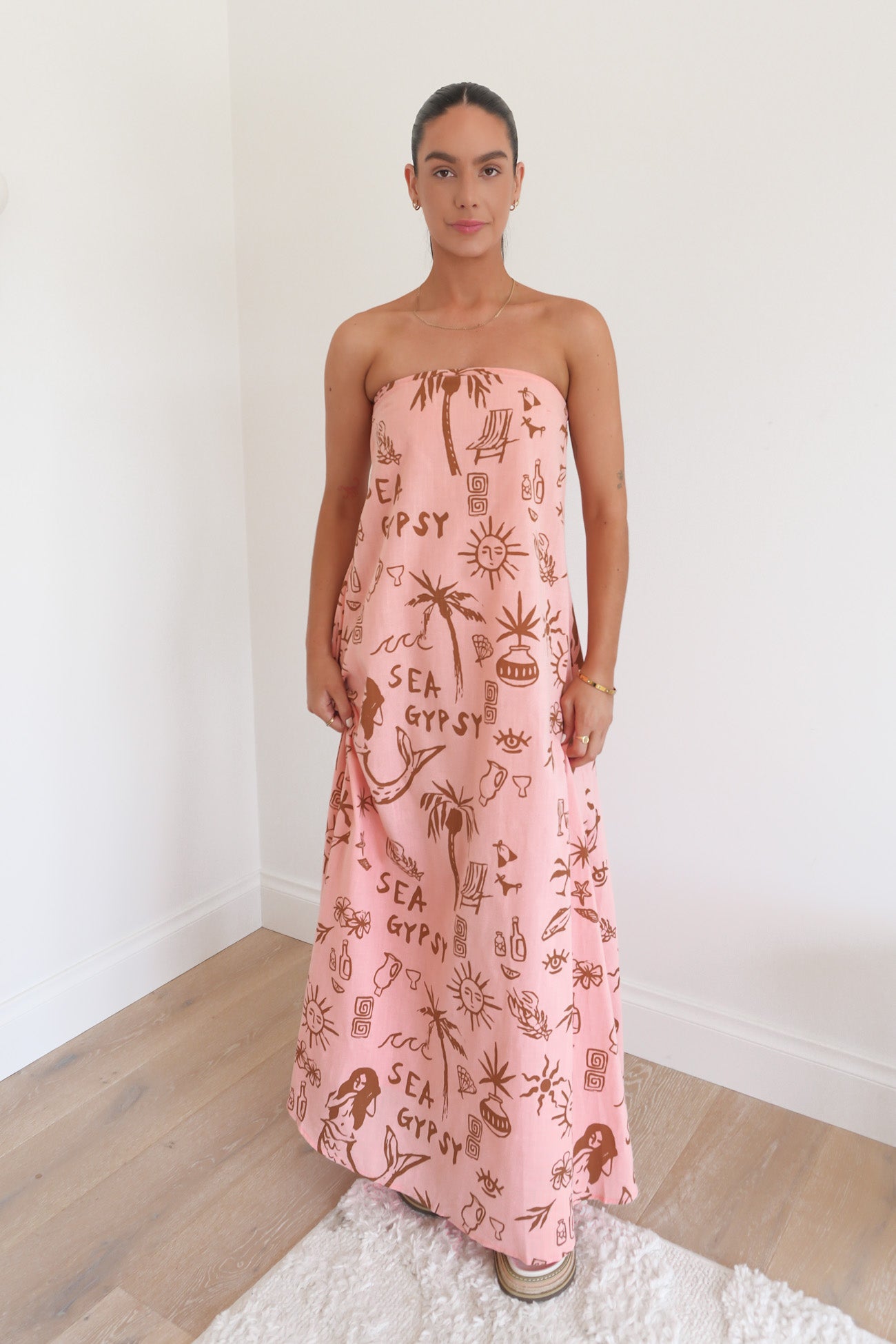 Sloane Maxi Dress Peach Sea Gypsy