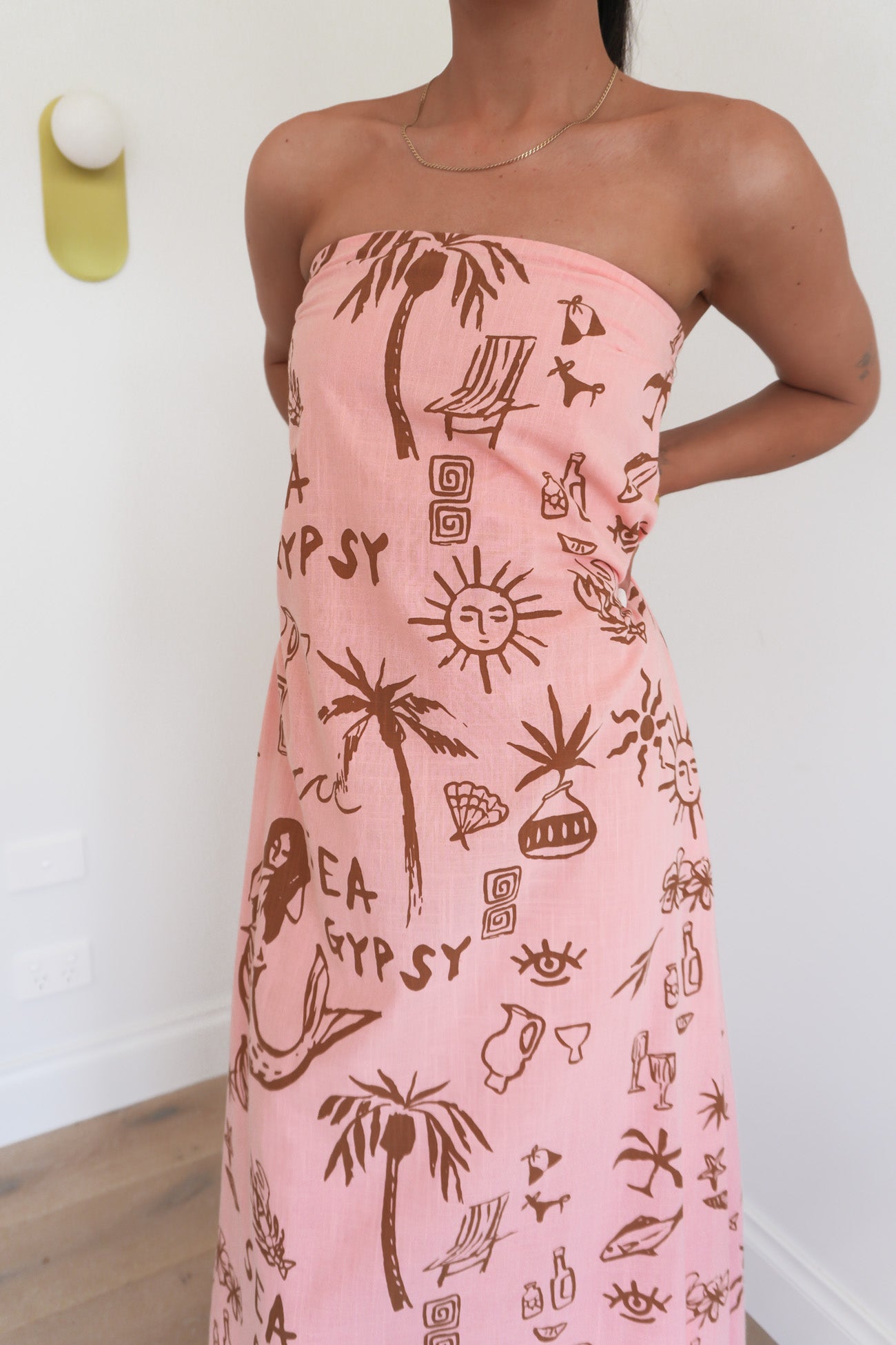 Sloane Maxi Dress Peach Sea Gypsy